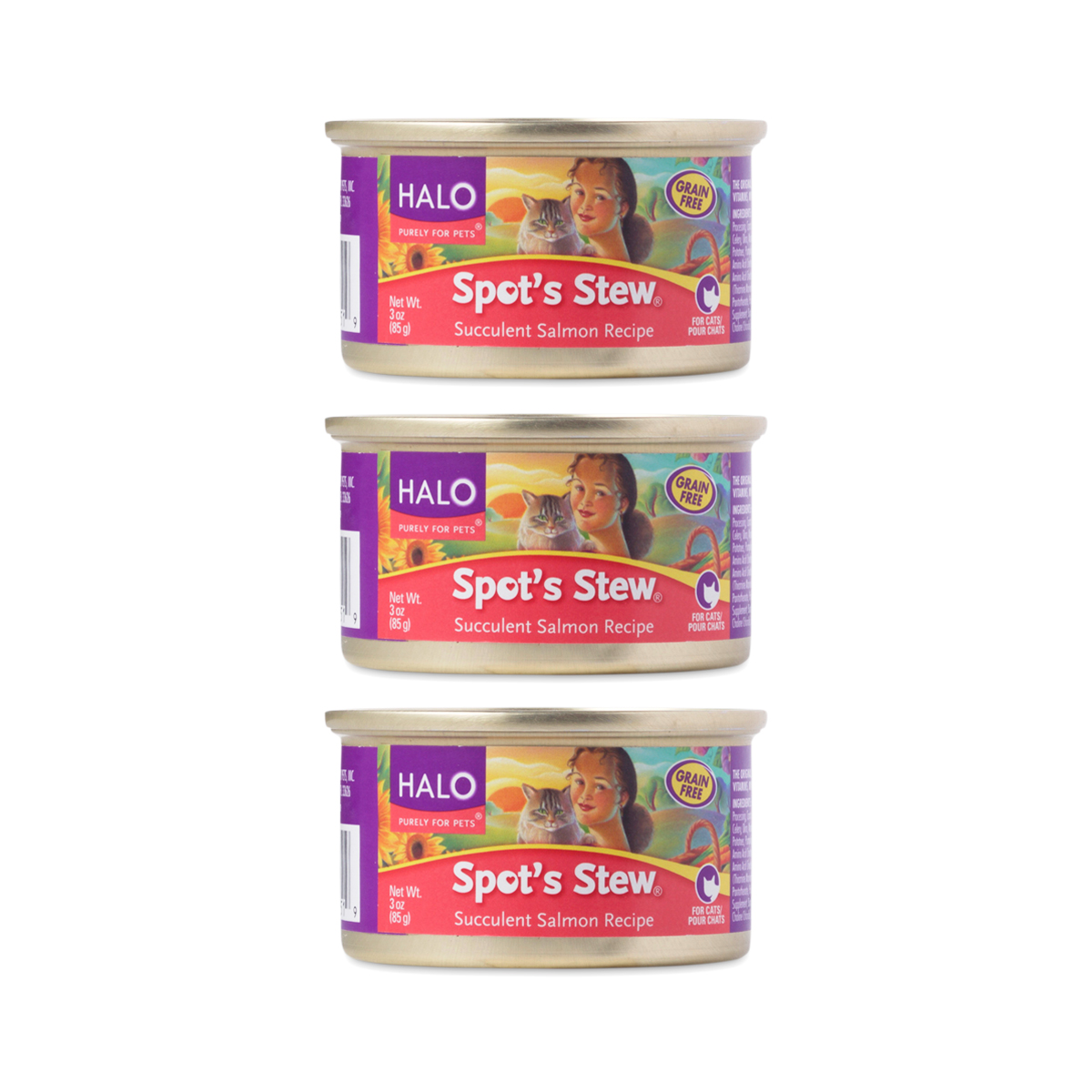 Spot's Stew Succulent Salmon Canned Cat Food, 3 Pack