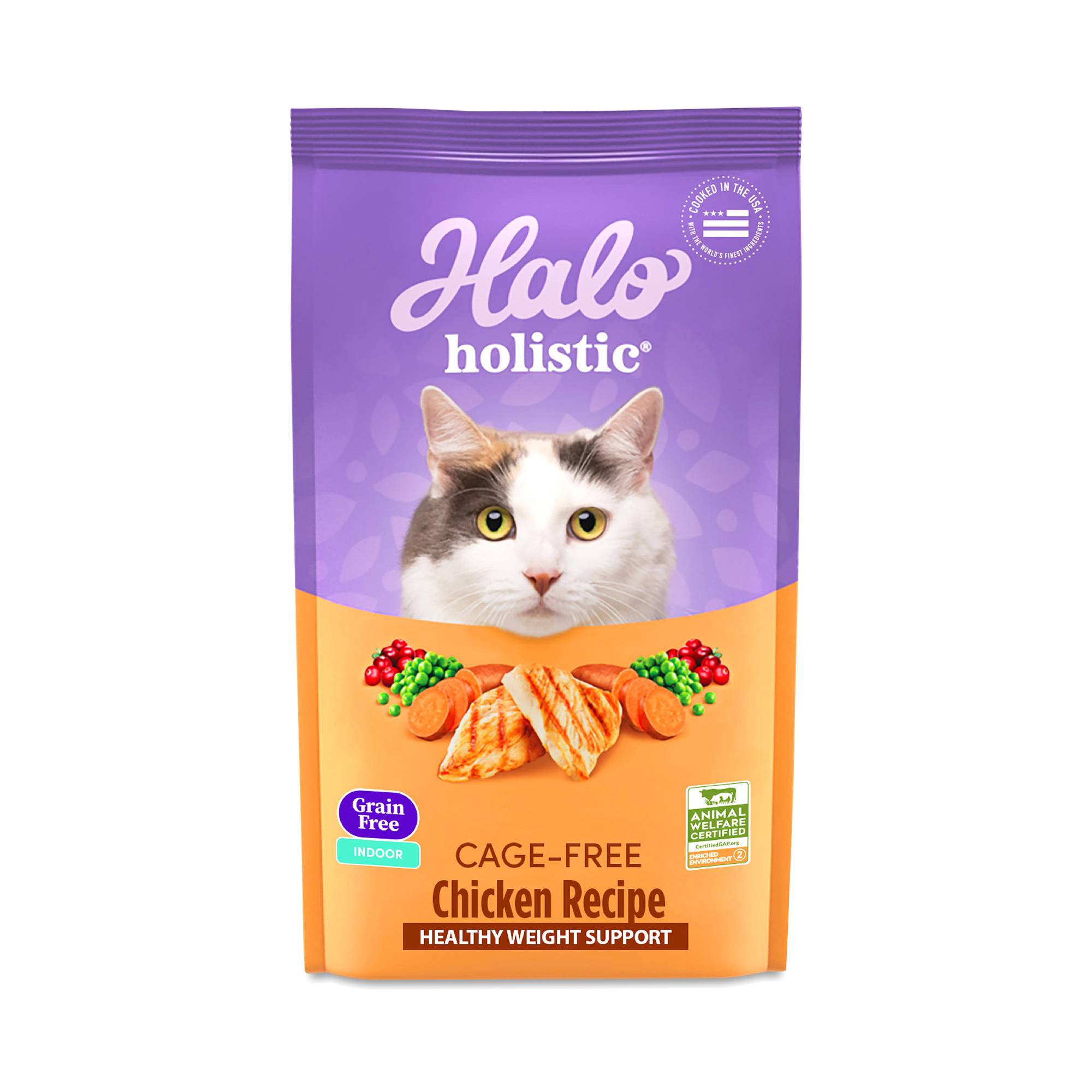 Holistic Grain Free Dry Cat Food for Adult Cats, Indoor Healthy Weight & Complete Digestive Health, Chicken & Chicken Liver Recipe