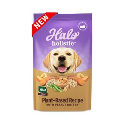 Holistic Plant-Based Vegan Dry Dog Food for Adult Dogs, Peanut Butter