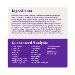 Holistic Grain Free Adult Dry Dog Food for Small Breed, Chicken & Sweet Potato