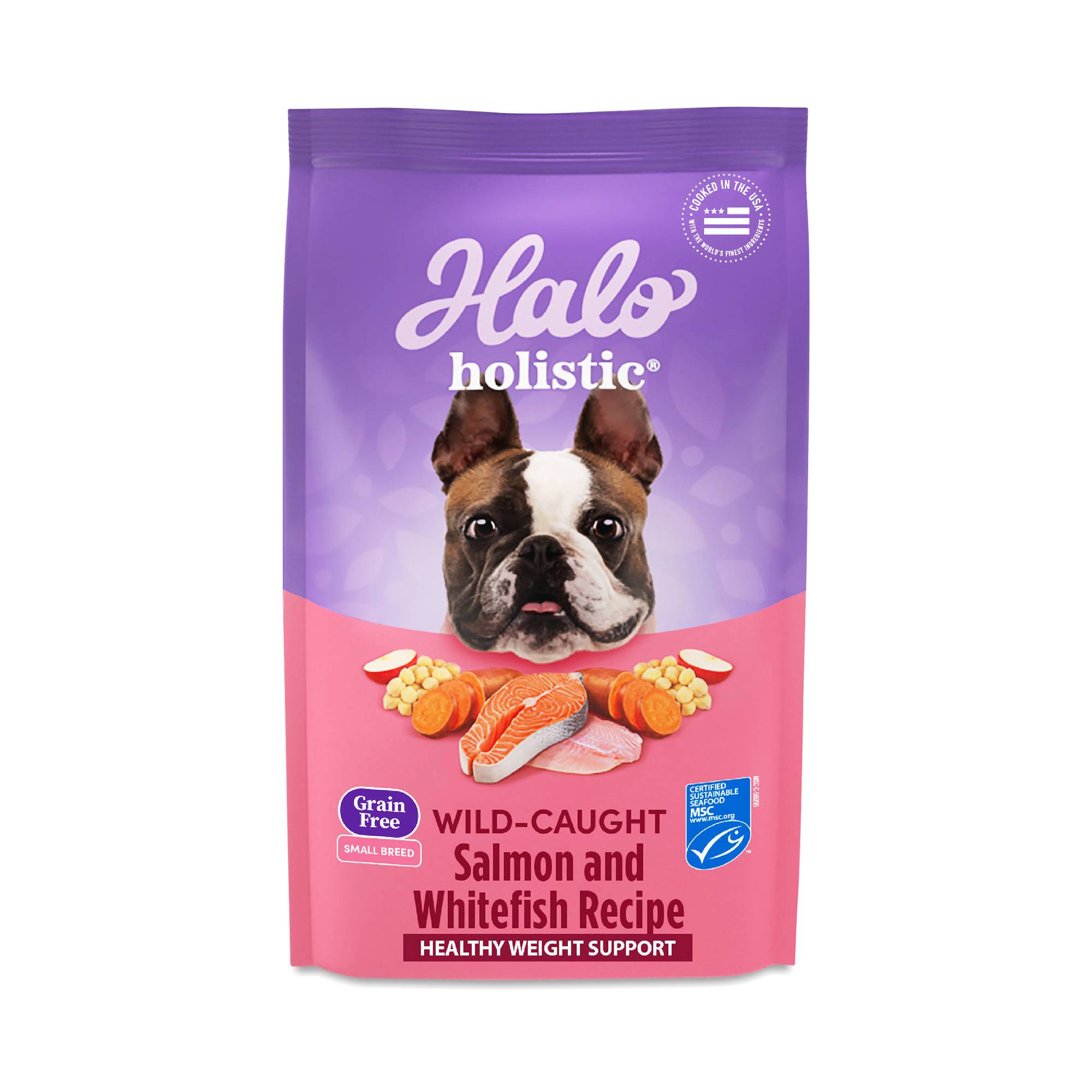 Holistic Grain Free Adult Dry Dog Food for Small Breed, Salmon & Whitefish