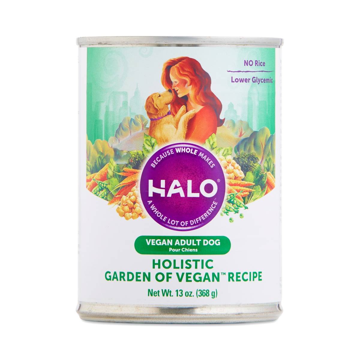 Halo Holistic Wet Dog Food for Adult Dogs, Garden of Vegan Recipe