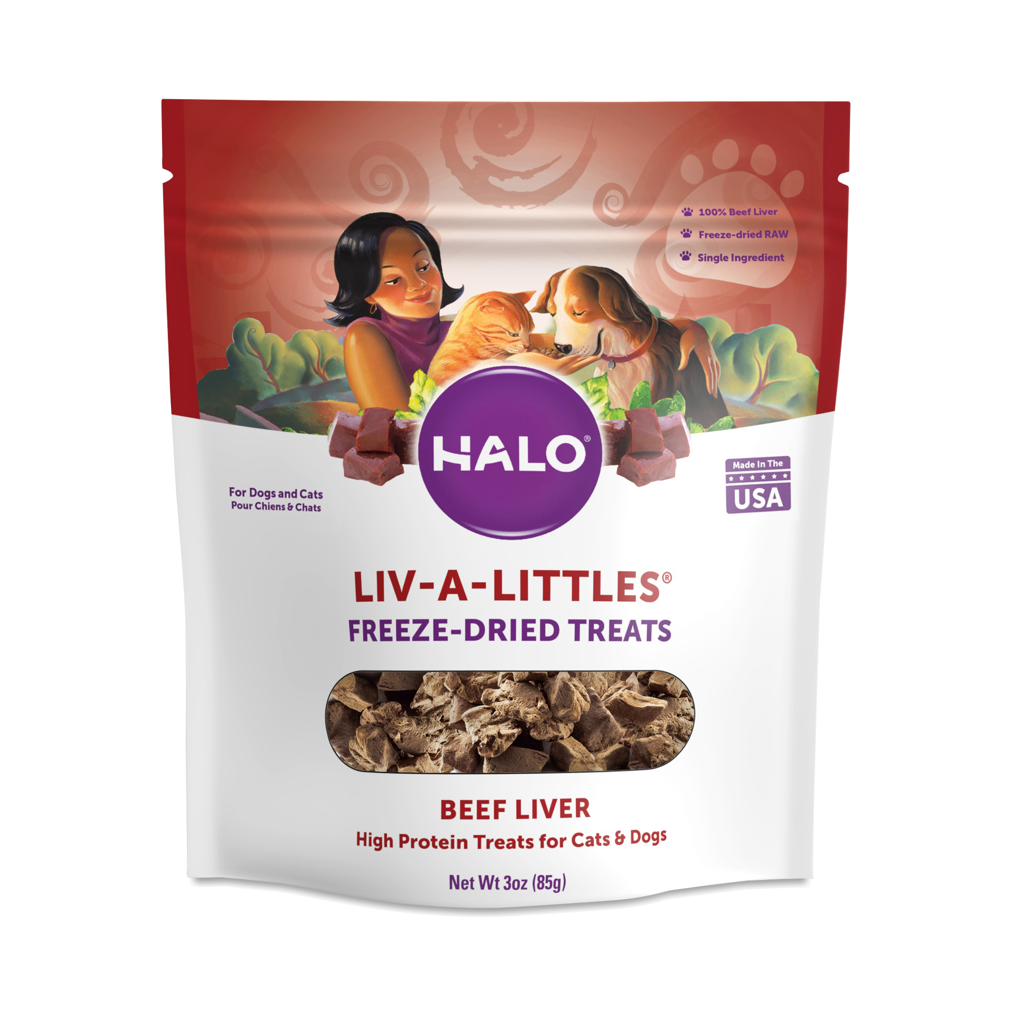 Halo LivALittles FreezeDried Beef Liver Protein Treats for Dogs