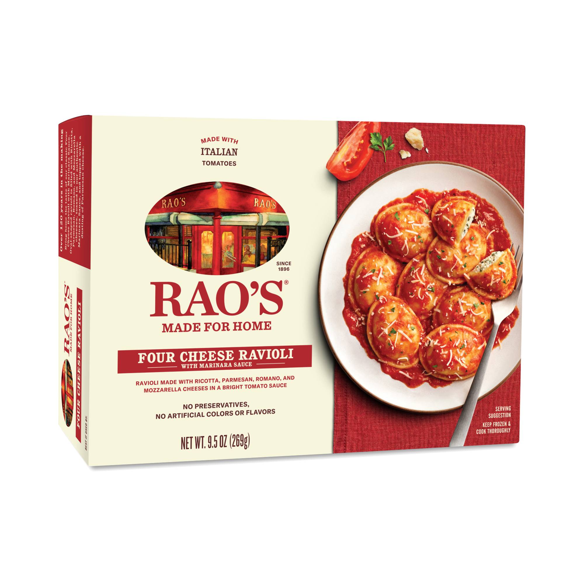 Four Cheese Ravioli with Marinara Sauce