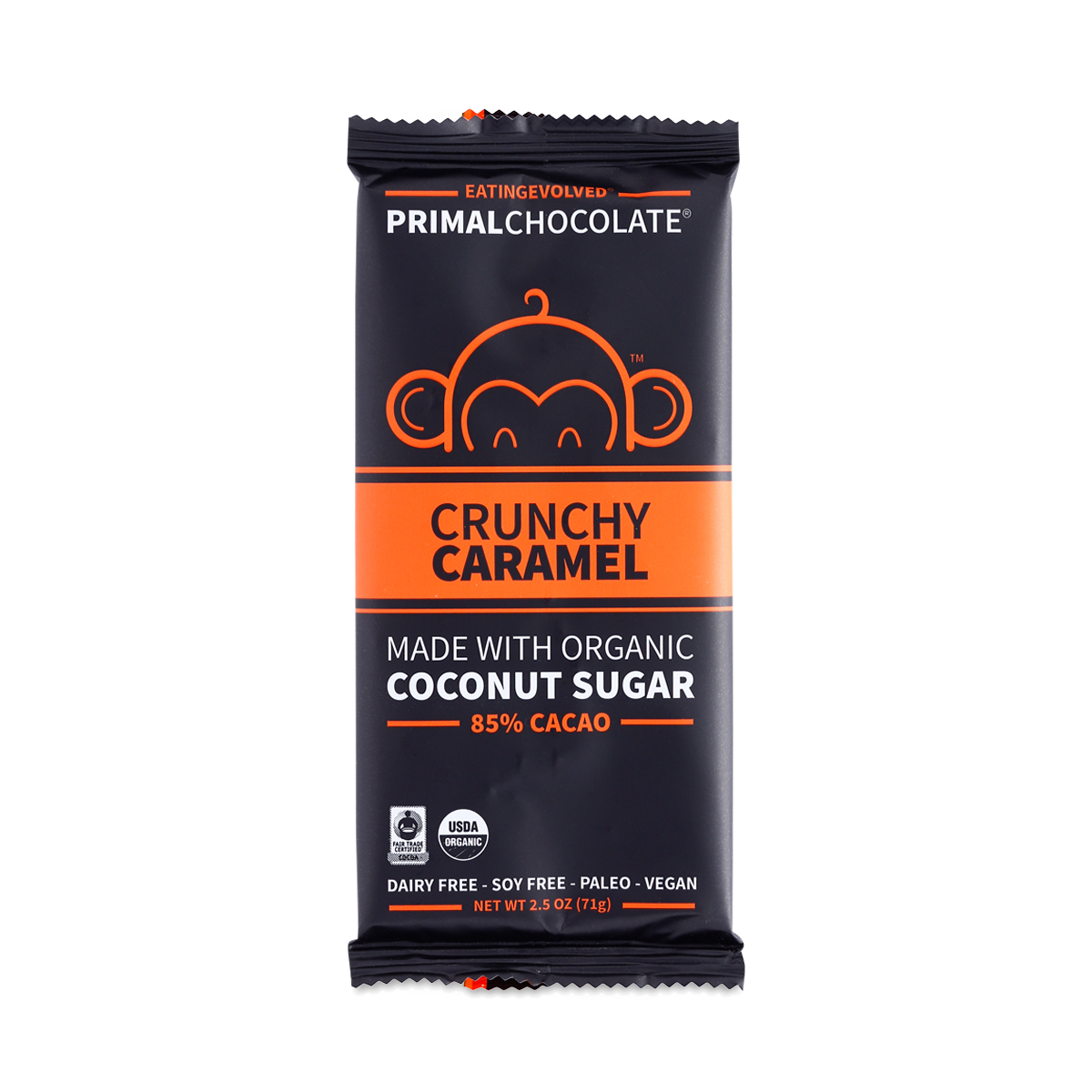 85% Crunchy Caramel Primal Chocolate