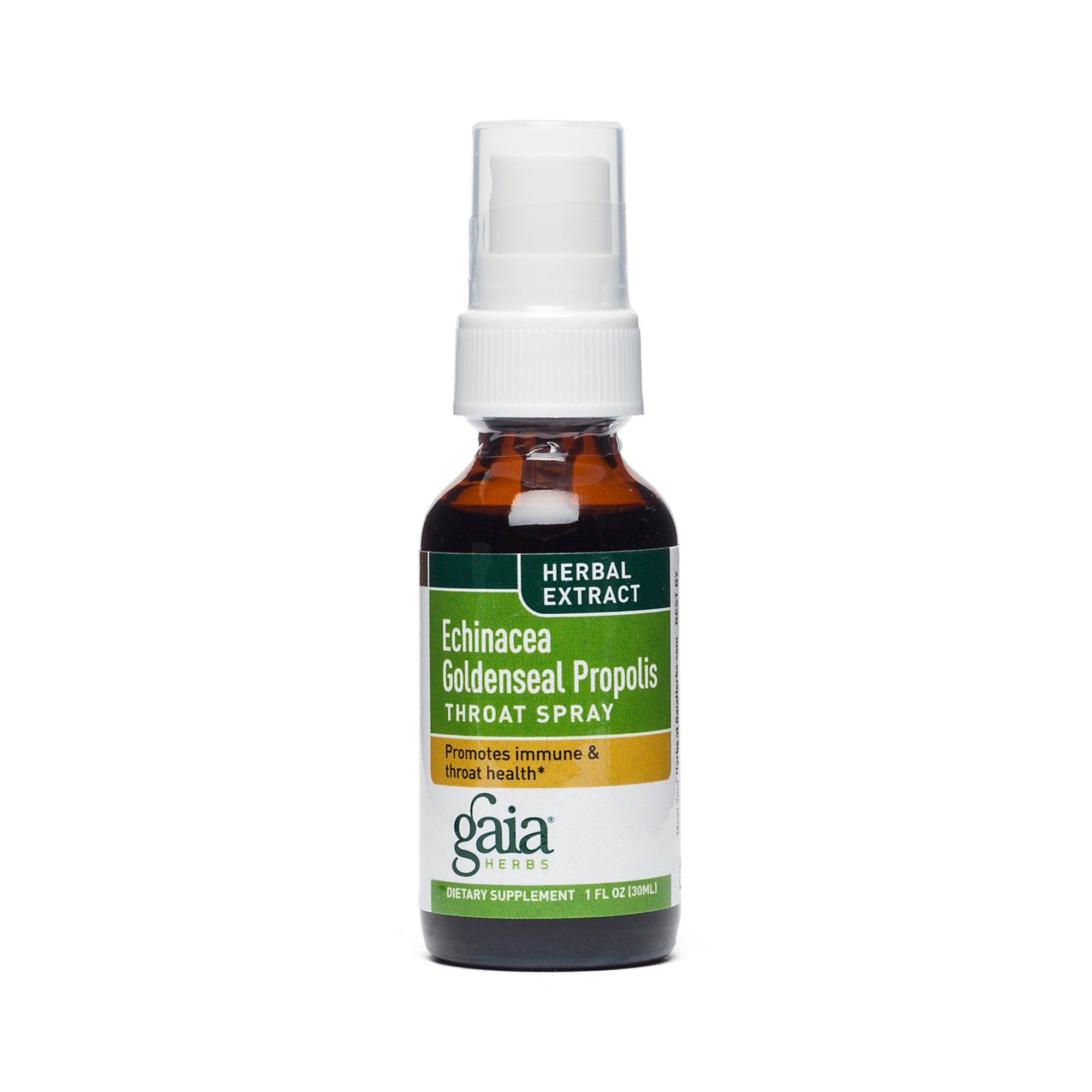 Gaia Herbs Echinacea Goldenseal Propolis Throat Spray Thrive Market