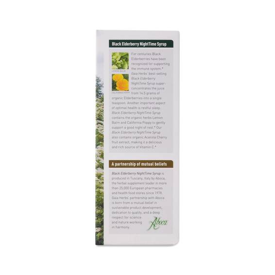 Black Elderberry Nighttime Syrup by Gaia Herbs Thrive Market