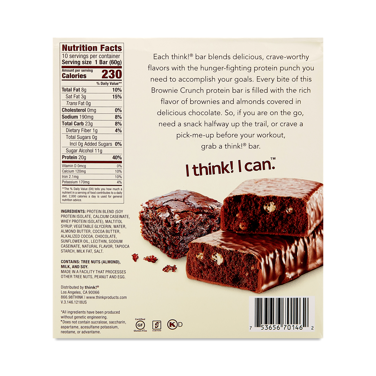 think! High Protein Bars, Brownie Crunch Thrive Market