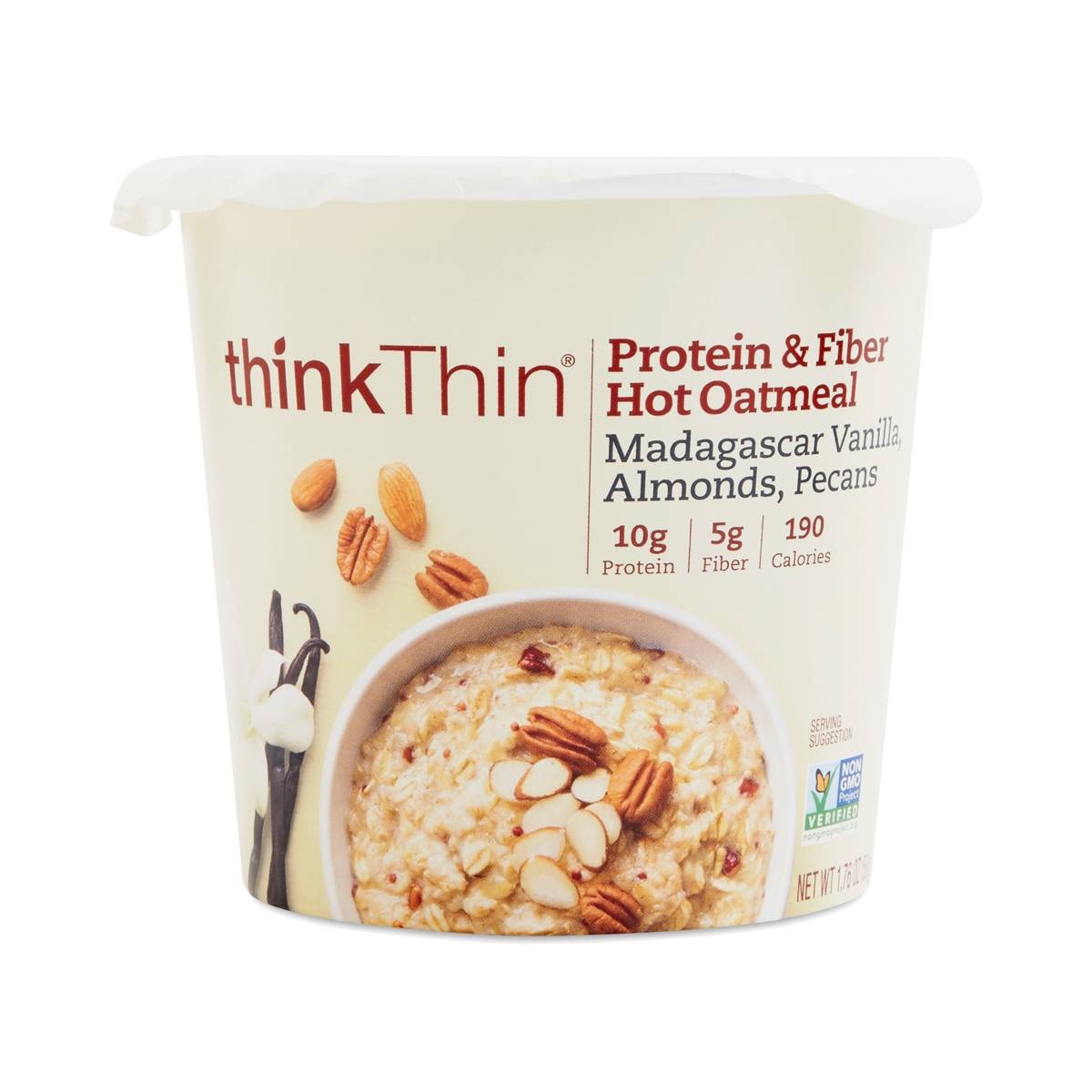 thinkThin Madagascar Vanilla with Almonds & Pecans Protein & Fiber Hot