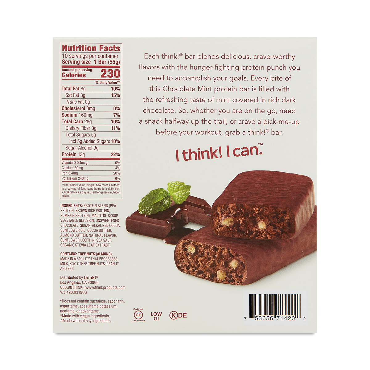 think! High Protein Bars, Chocolate Mint Thrive Market