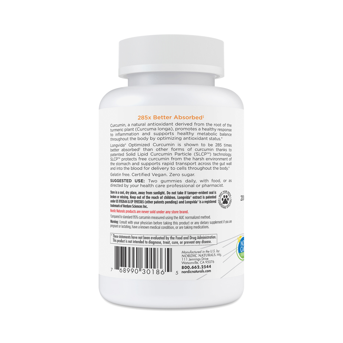 Nordic Naturals Zero Sugar Curcumin Gummies, Mango Thrive Market