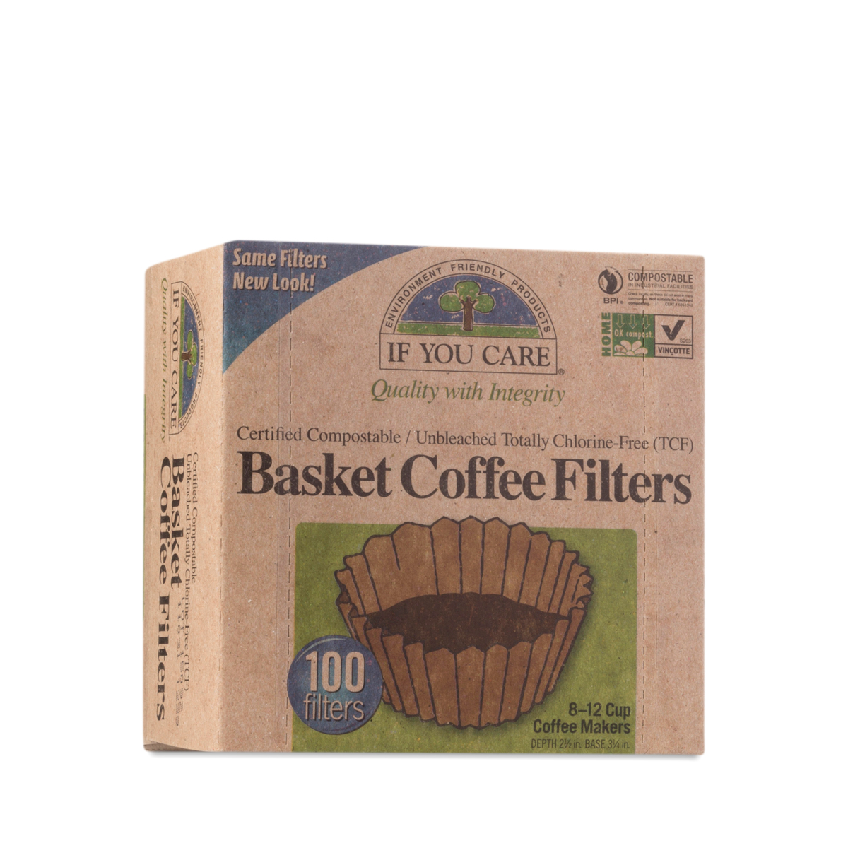If You Care Coffee Filter Baskets 1x100 CT, Fits Italy