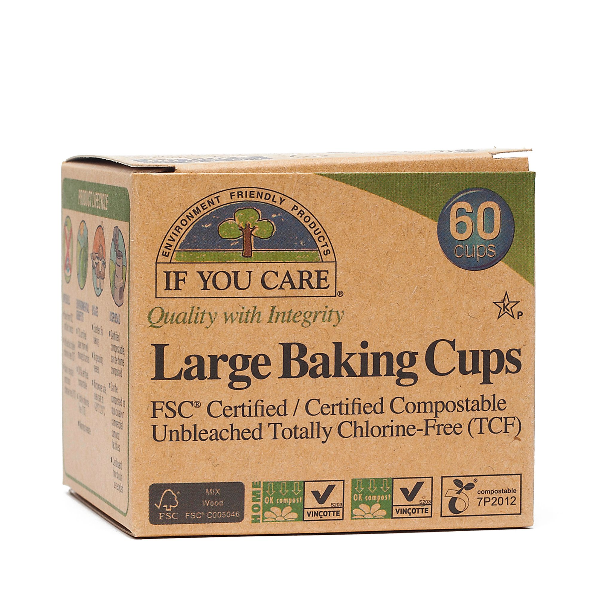 FSC Unbleached Large Baking Cups 60 ct