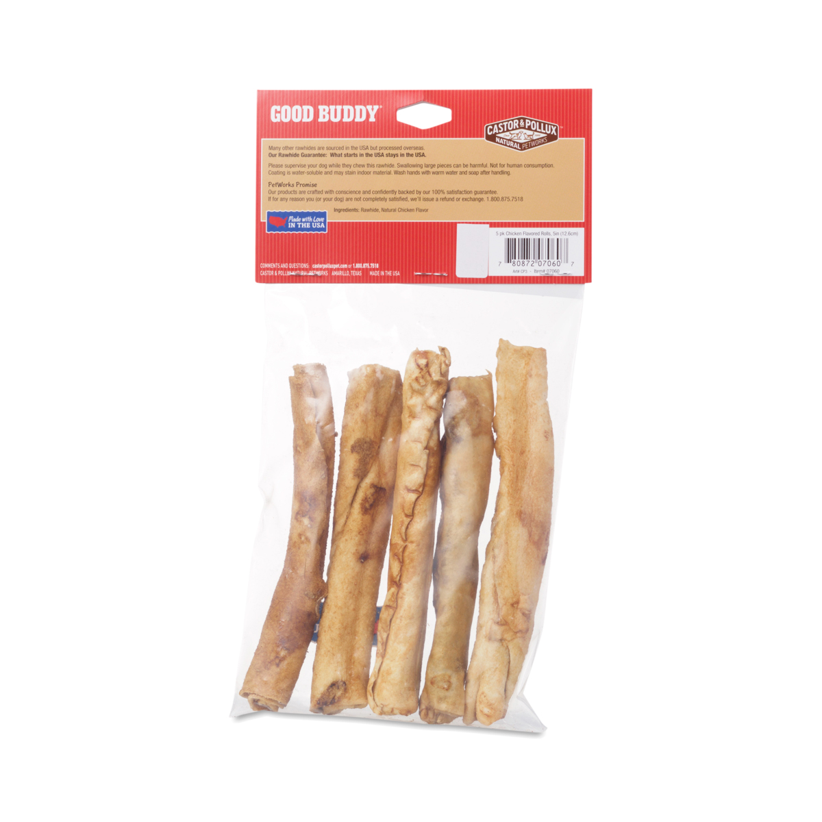 5 in. Good Buddy Rawhide Sticks by Castor & Pollux Thrive Market