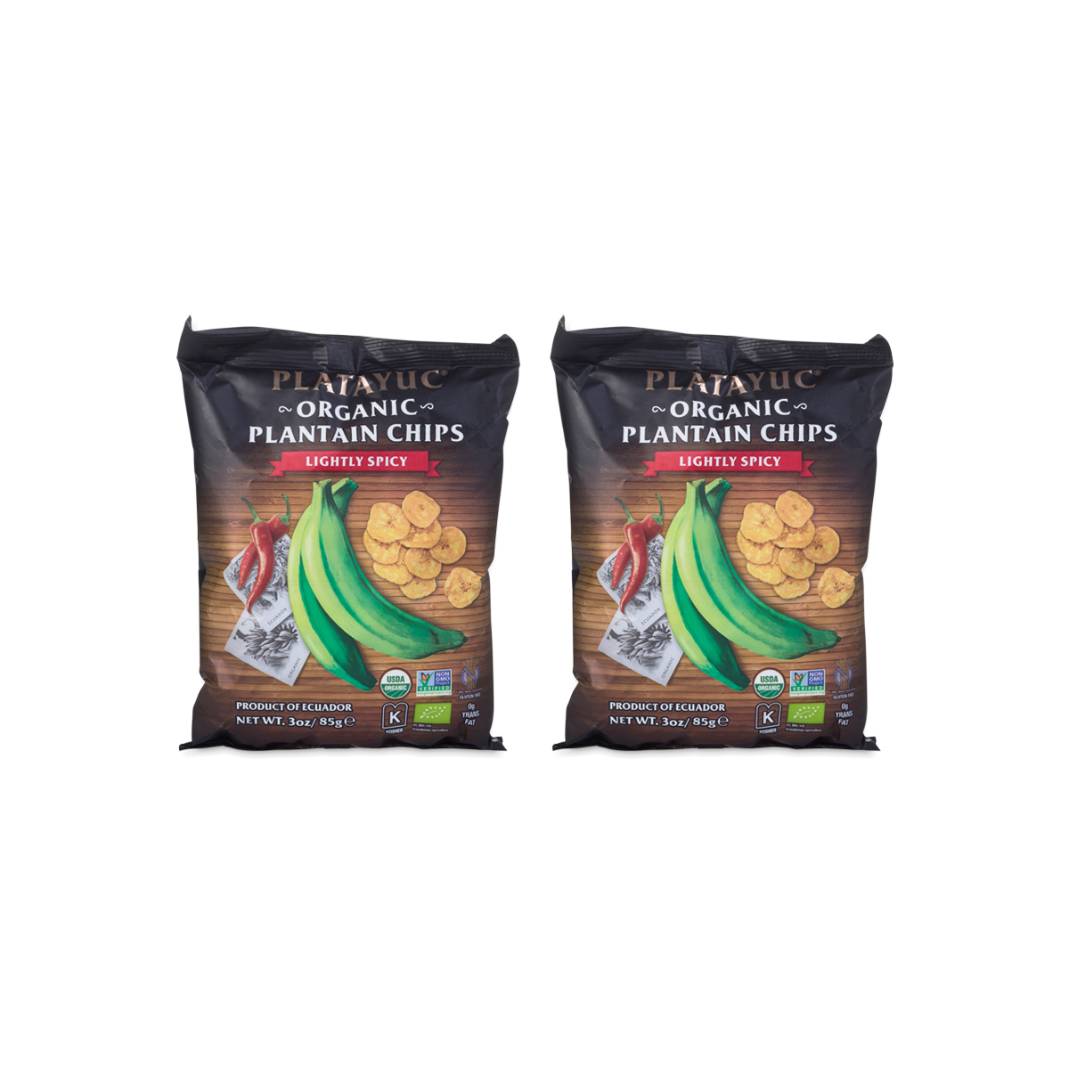 Organic Plantains, Lightly Spicy, 2 Pack