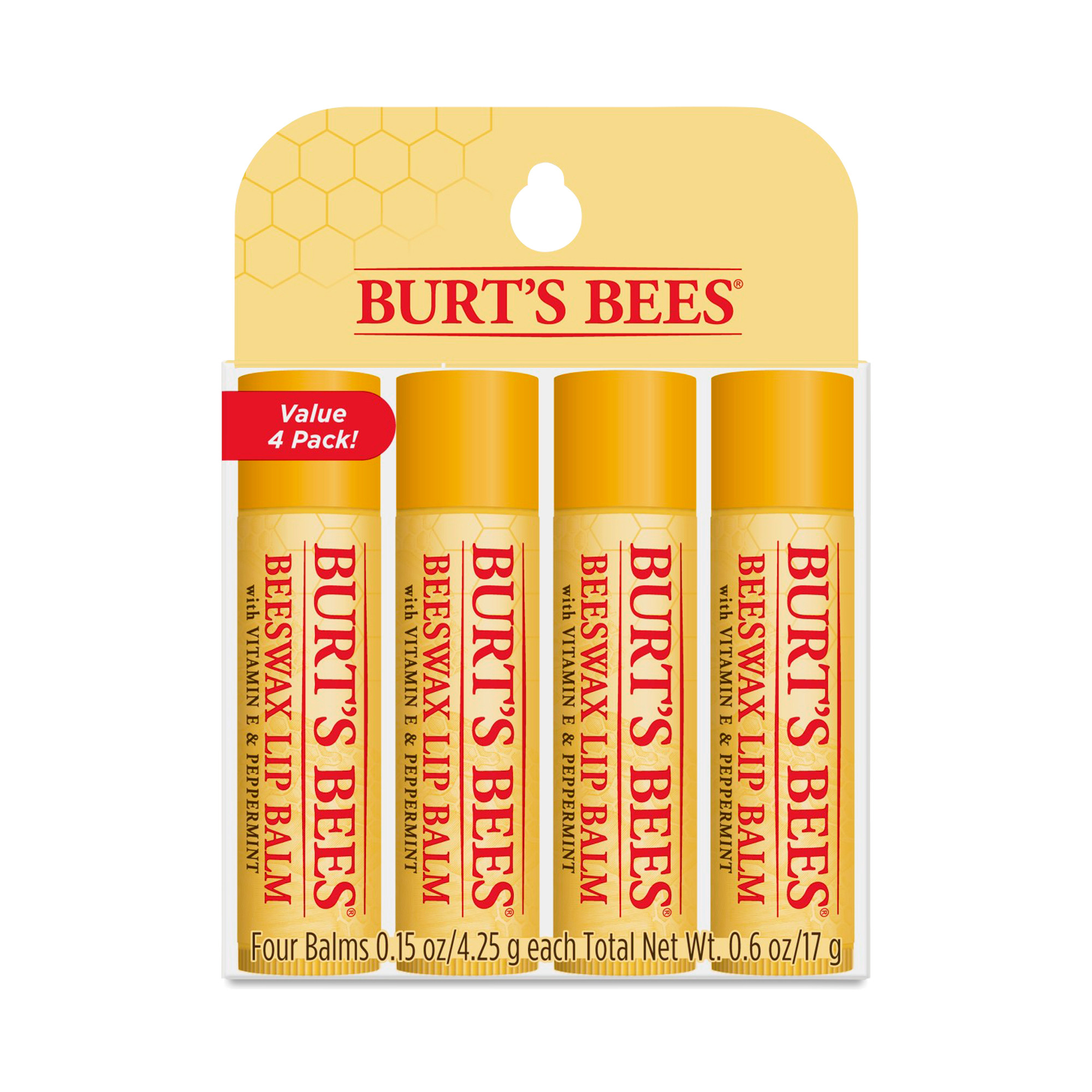 Burt's Bees Beeswax Lip Balm - 0.15 oz tube