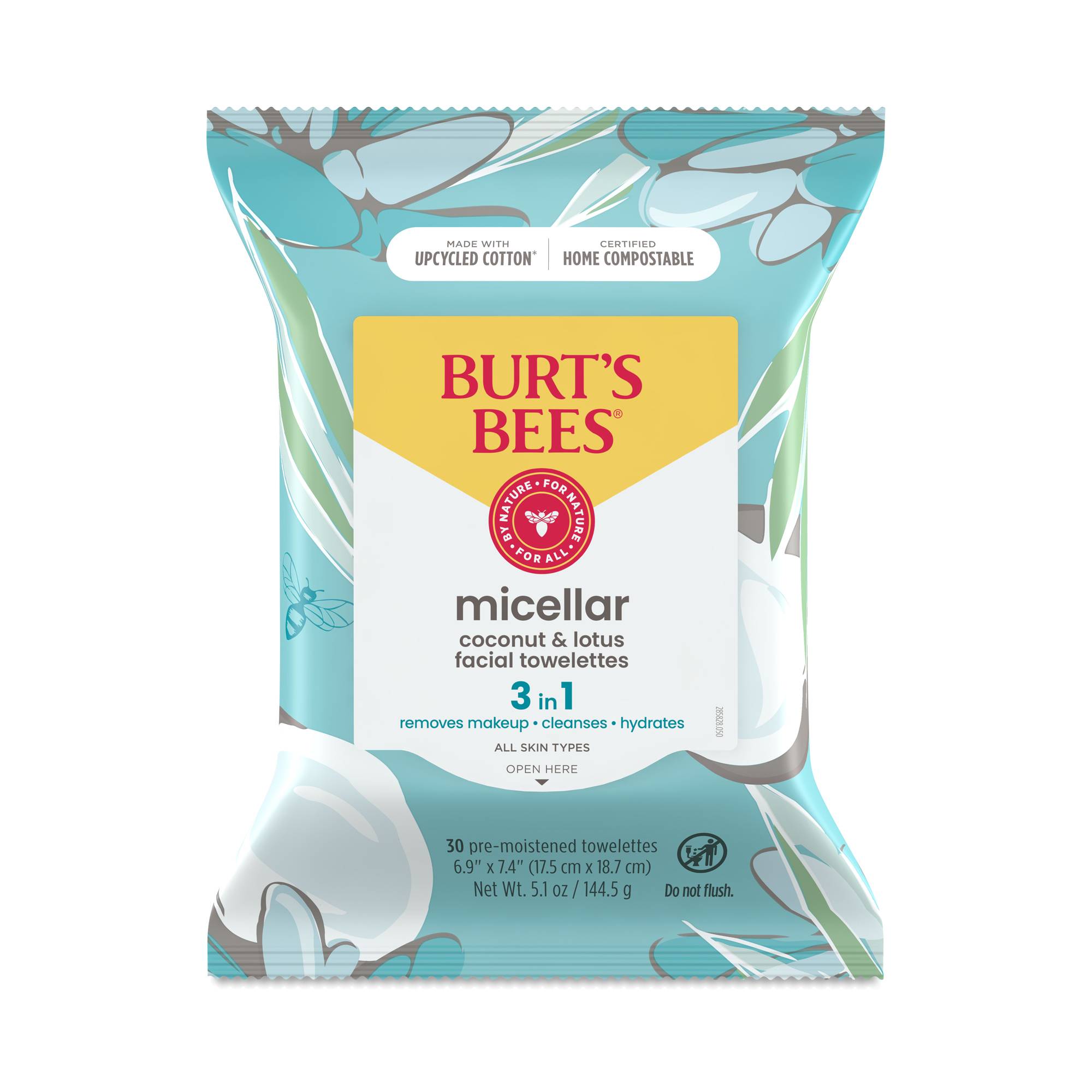 Micellar Cleansing Towelettes, Coconut & Lotus