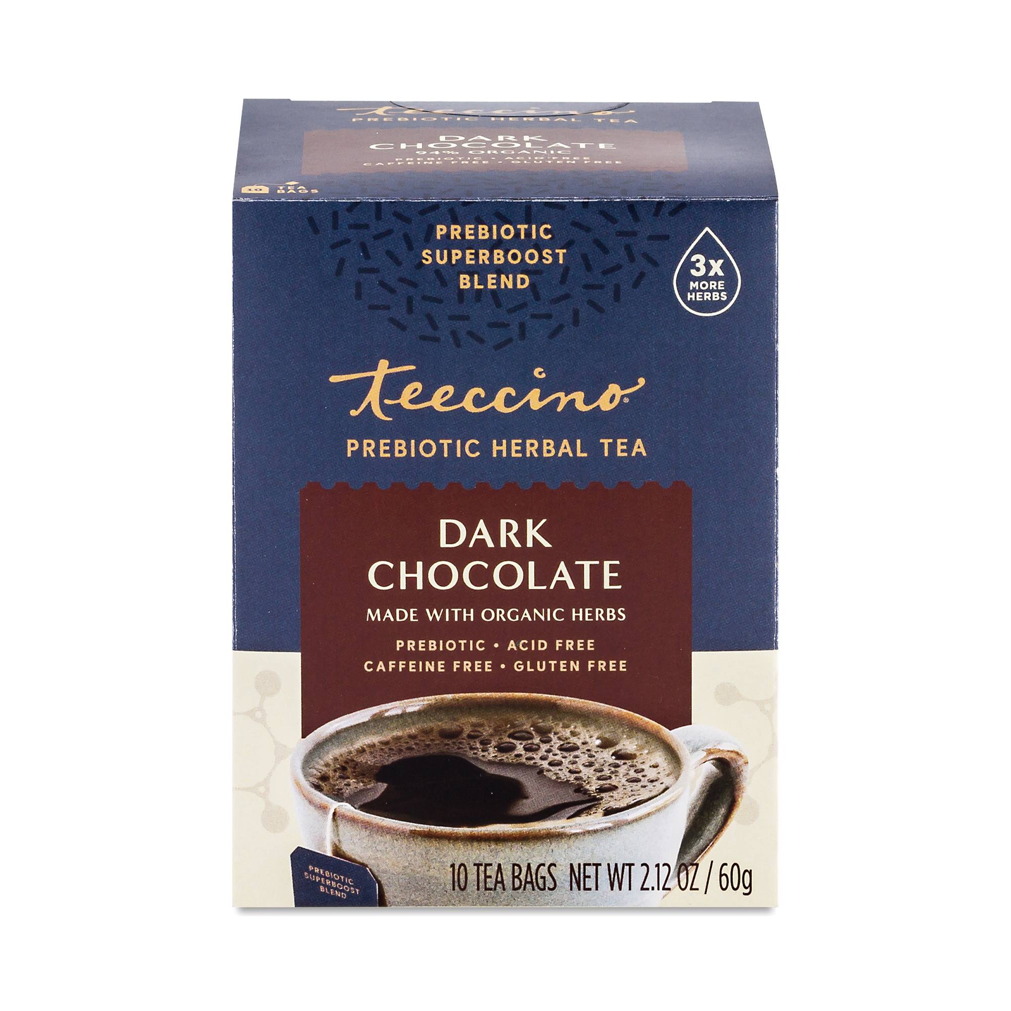 Prebiotic Herbal Tea, Dark Chocolate