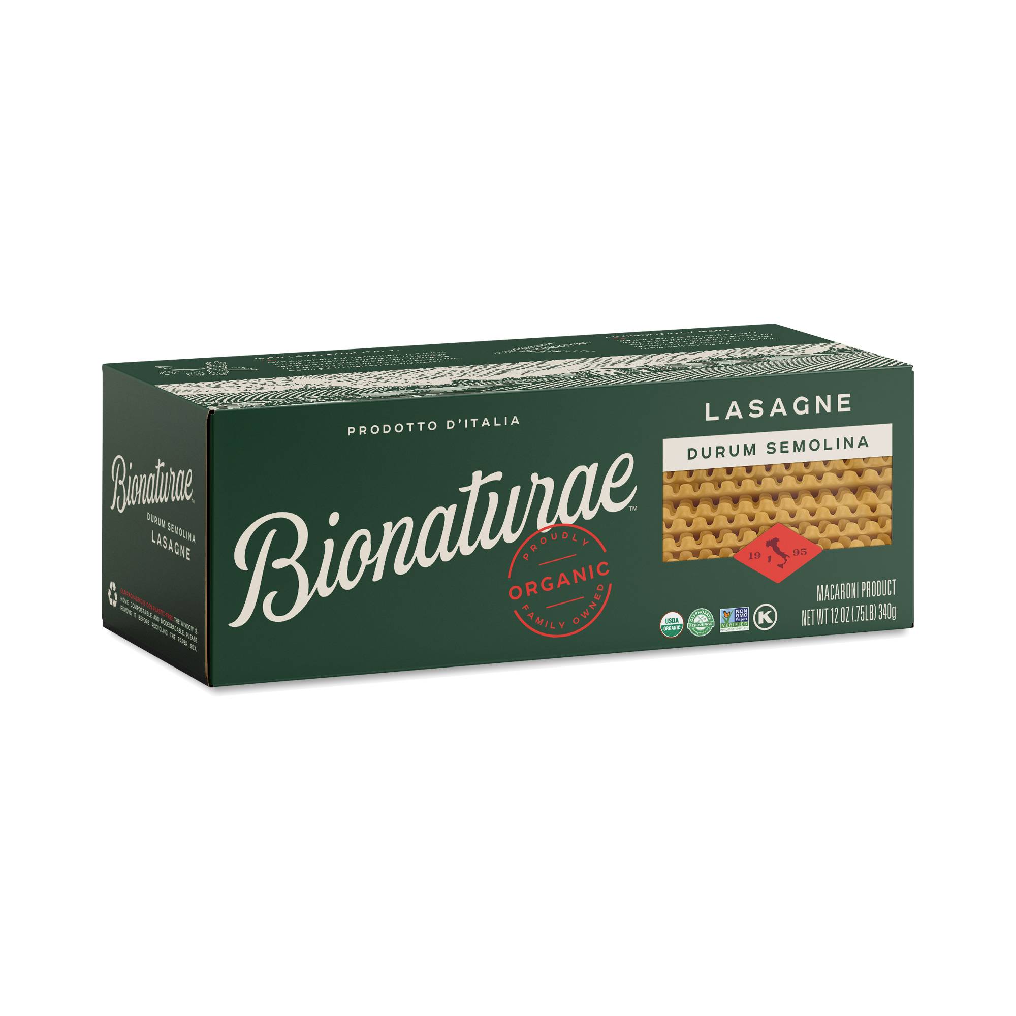 Organic Durum Semolina Lasagna