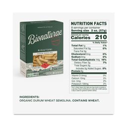 Organic Durum Semolina Rigatoni