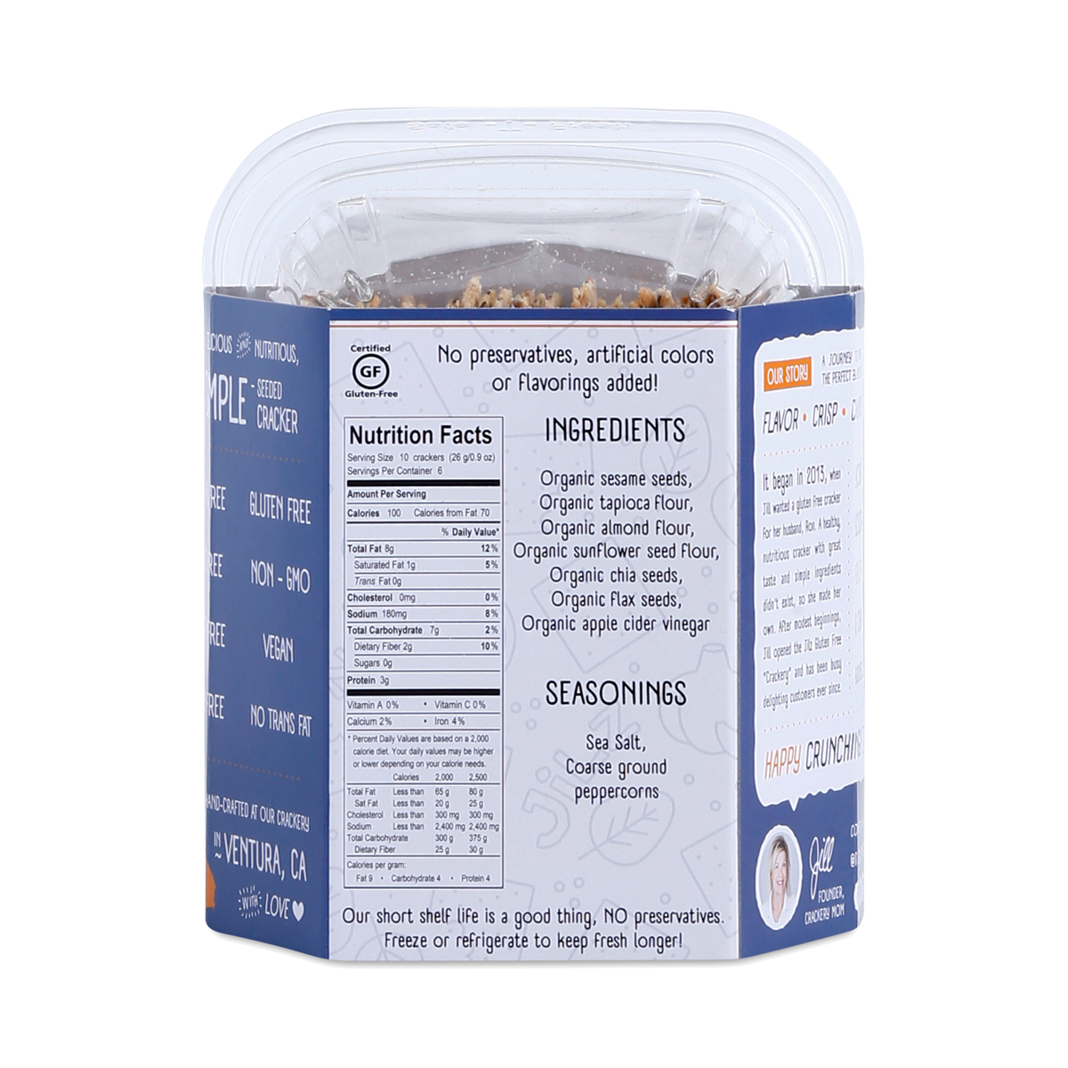 GlutenFree Pepper & Sea Salt Crackerz Thrive Market