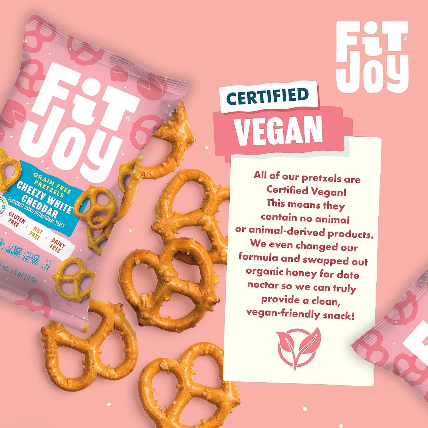 FitJoy Grain Free Pretzels, Cheezy White Cheddar | Thrive Market