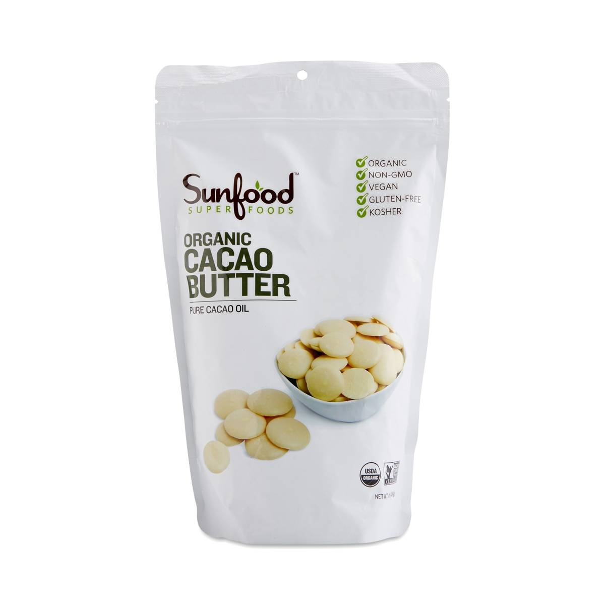 Sunfood Organic Cacao Butter Wafers Thrive Market