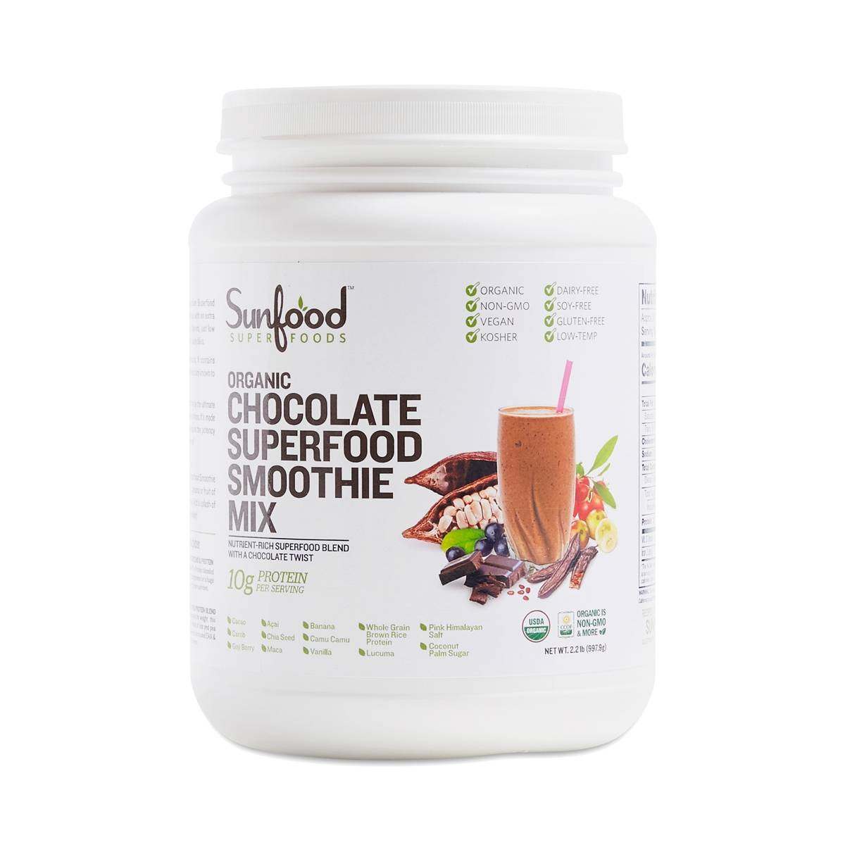 Chocolate Superfood Smoothie Mix by Sunfood Thrive Market