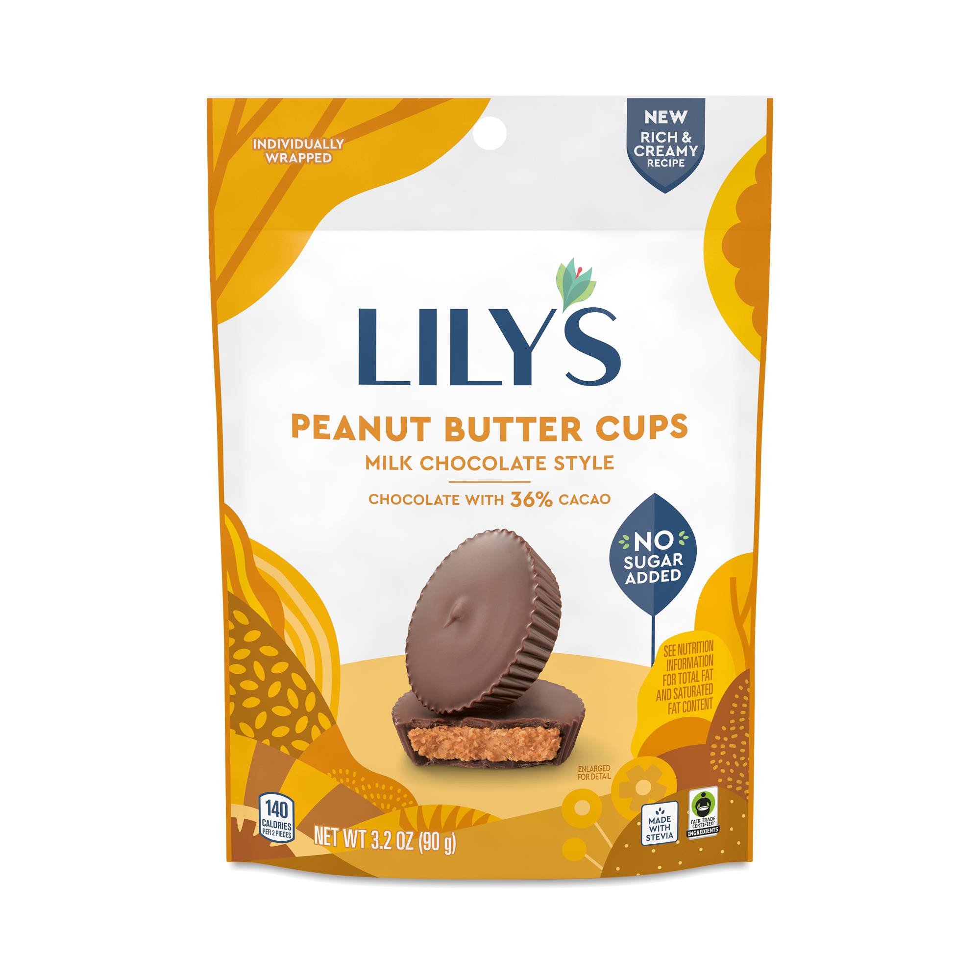 Peanut Butter Cups, Milk Chocolate Style, 36% Cacao