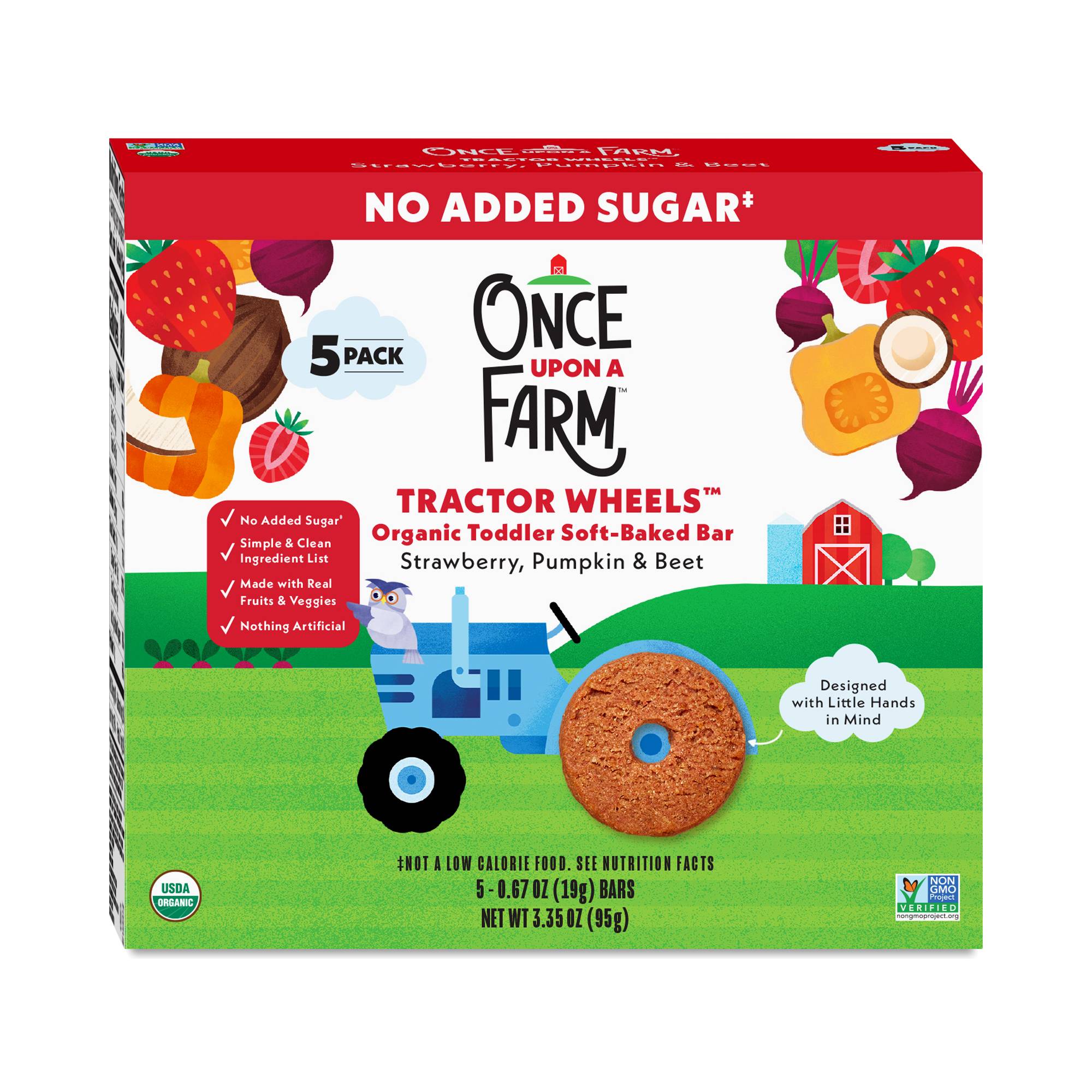 Soft-Baked Tractor Wheels, Strawberry, Pumpkin & Beet