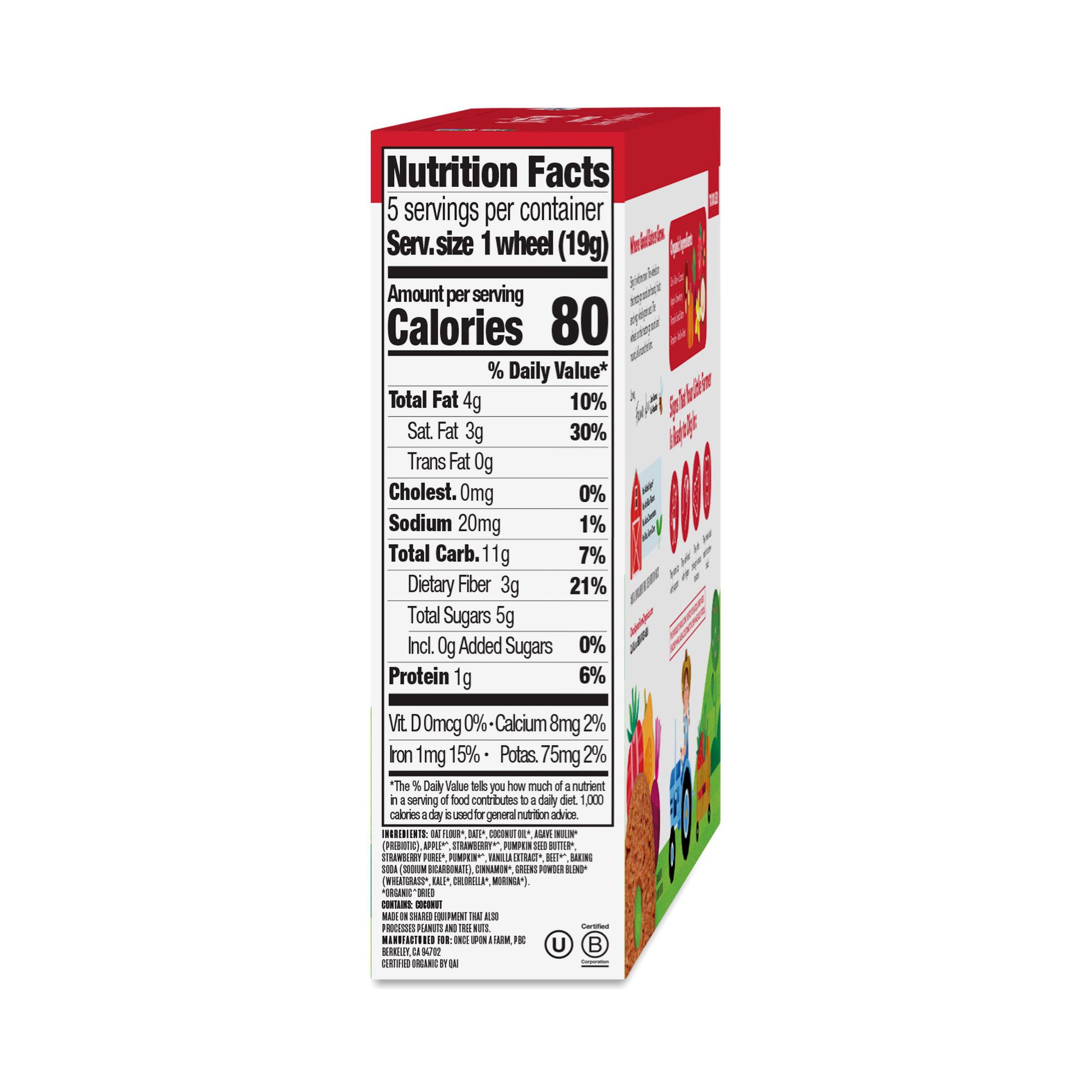 Soft-Baked Tractor Wheels, Strawberry, Pumpkin & Beet