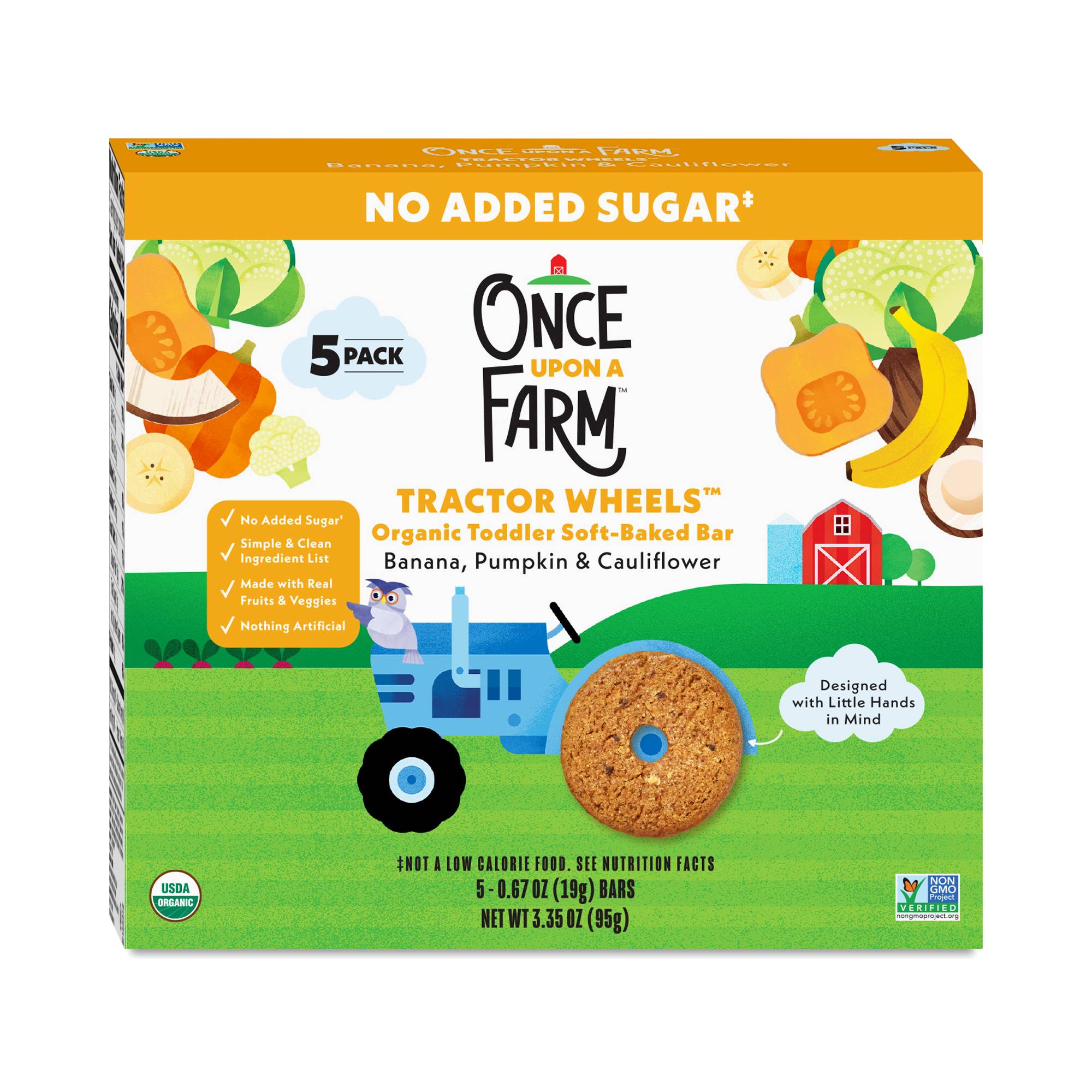 Soft-Baked Tractor Wheels, Banana, Pumpkin & Cauliflower