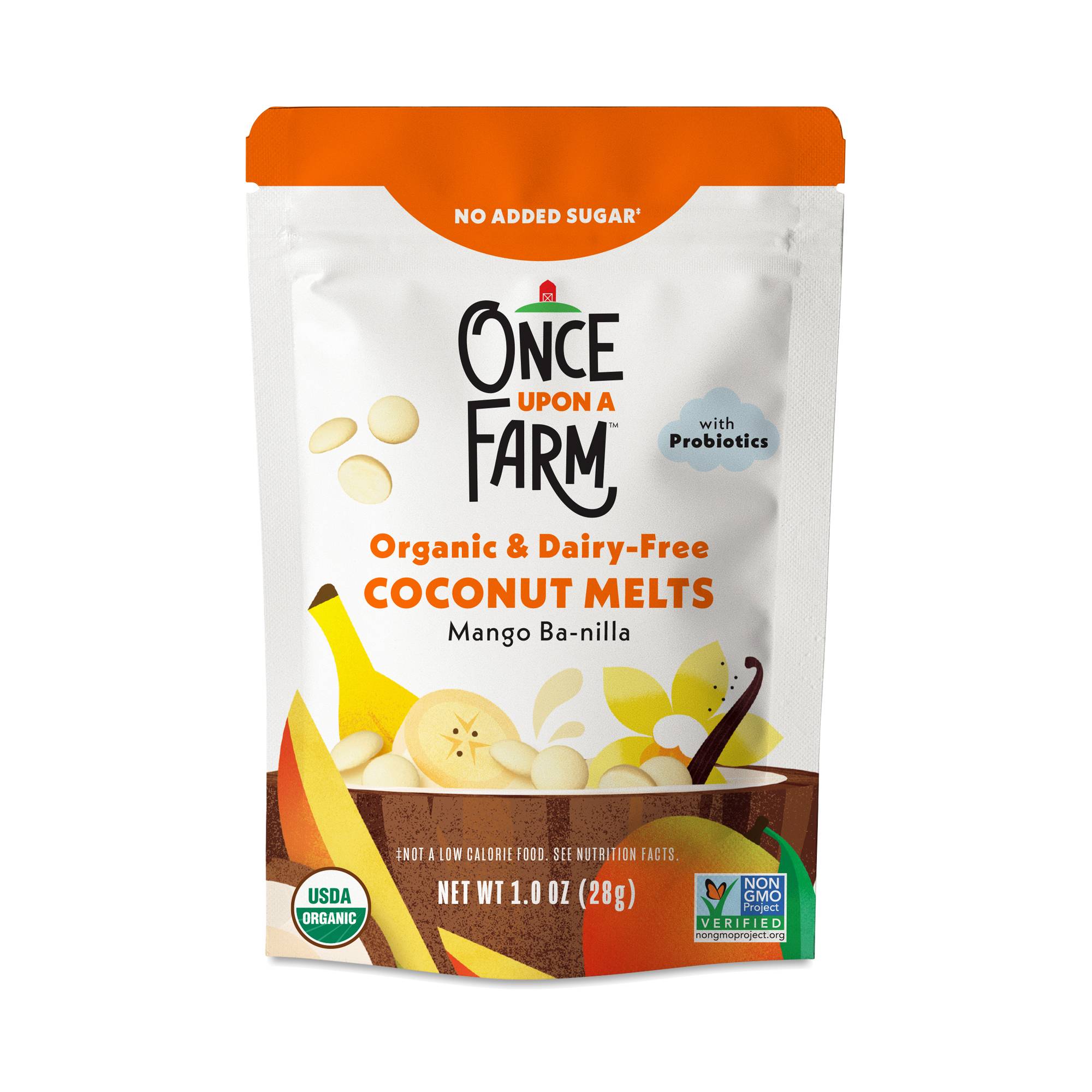 Organic & Dairy-Free Coconut Melts, Mango Ba-nilla
