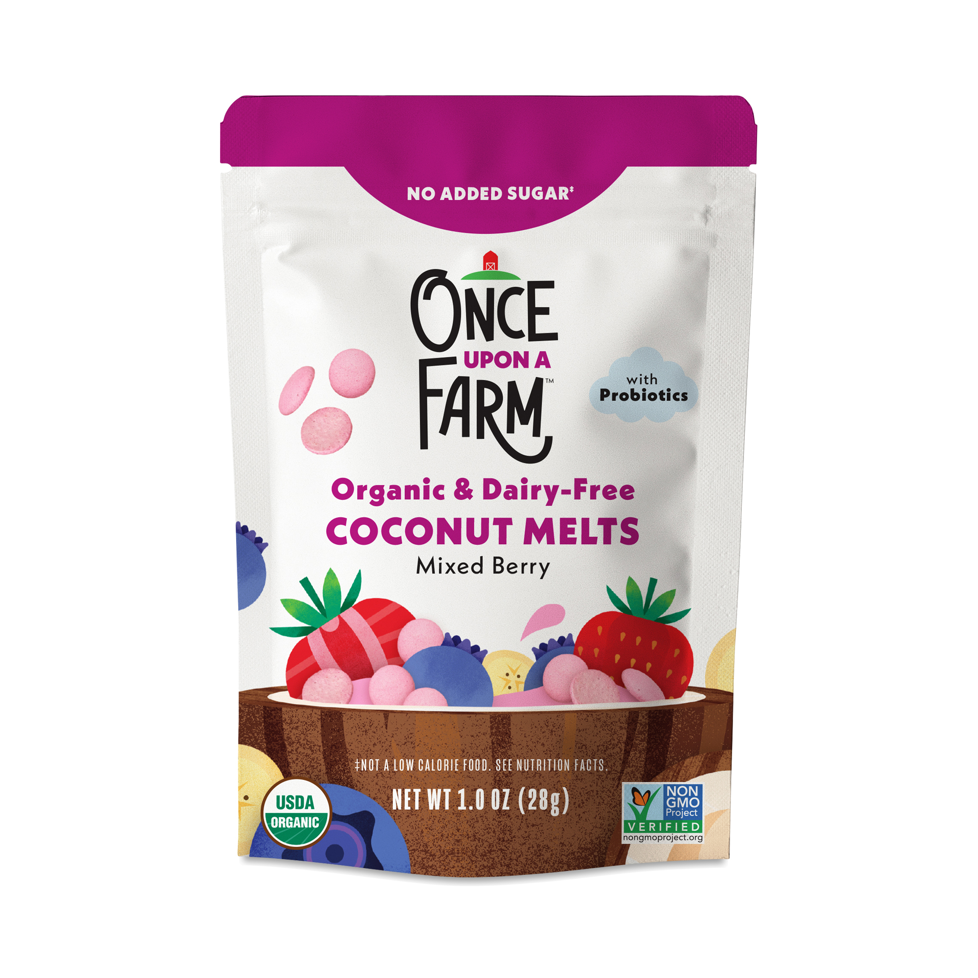 Once Upon A Farm DairyFree Coconut Yogurt Melts, Mixed Berry Thrive