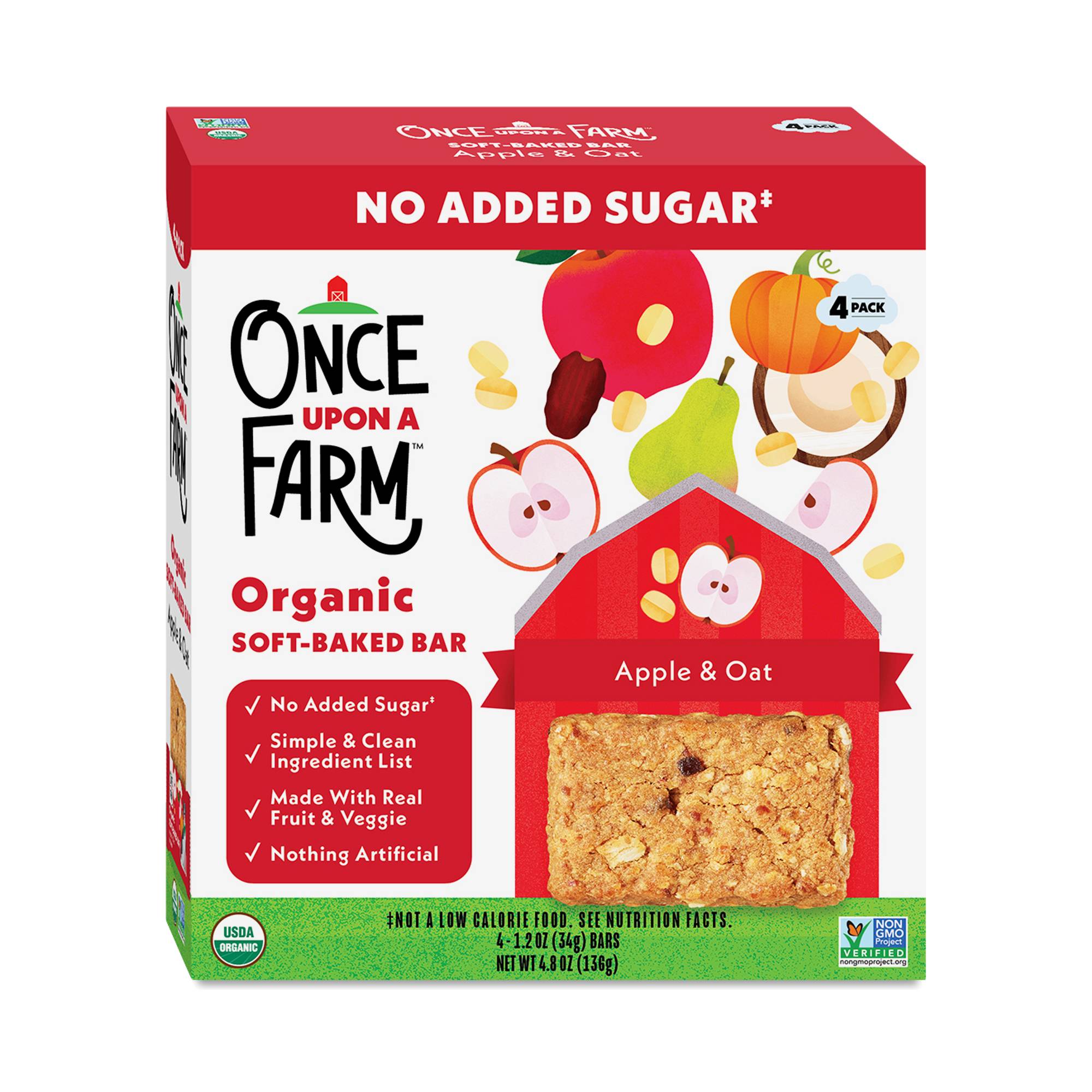 Organic Soft-Baked Bar, Apple & Oat