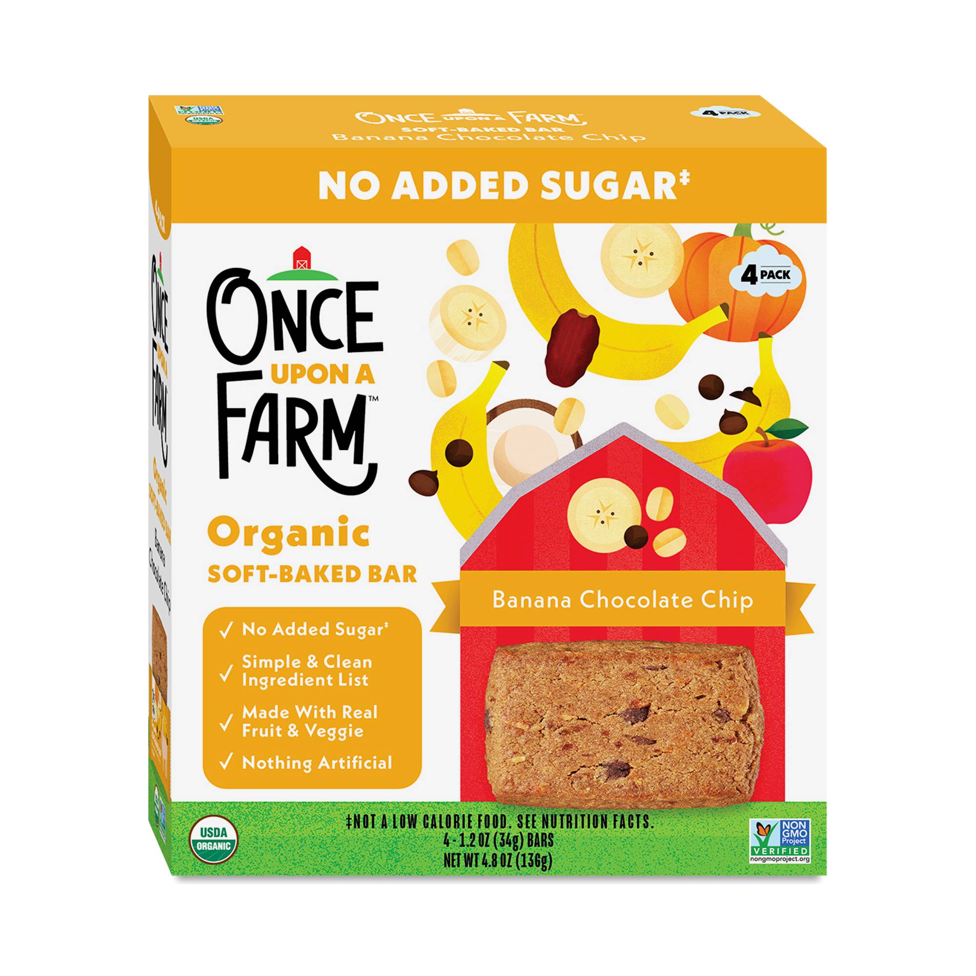 Organic Soft-Baked Bar, Banana Chocolate Chip