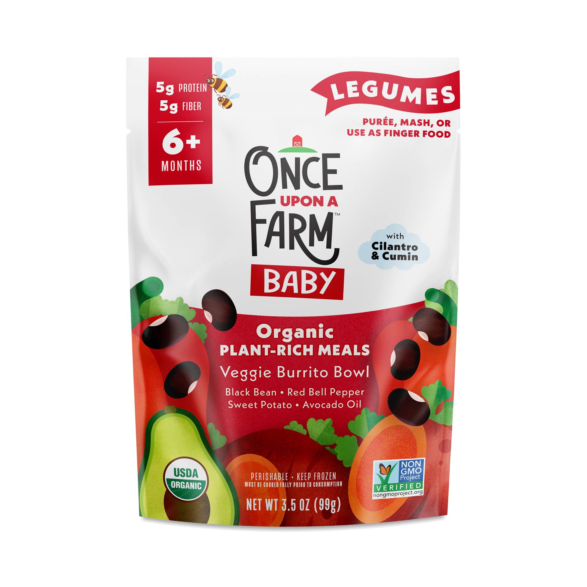 Organic Plant-Rich Meals, Veggie Burrito Bowl