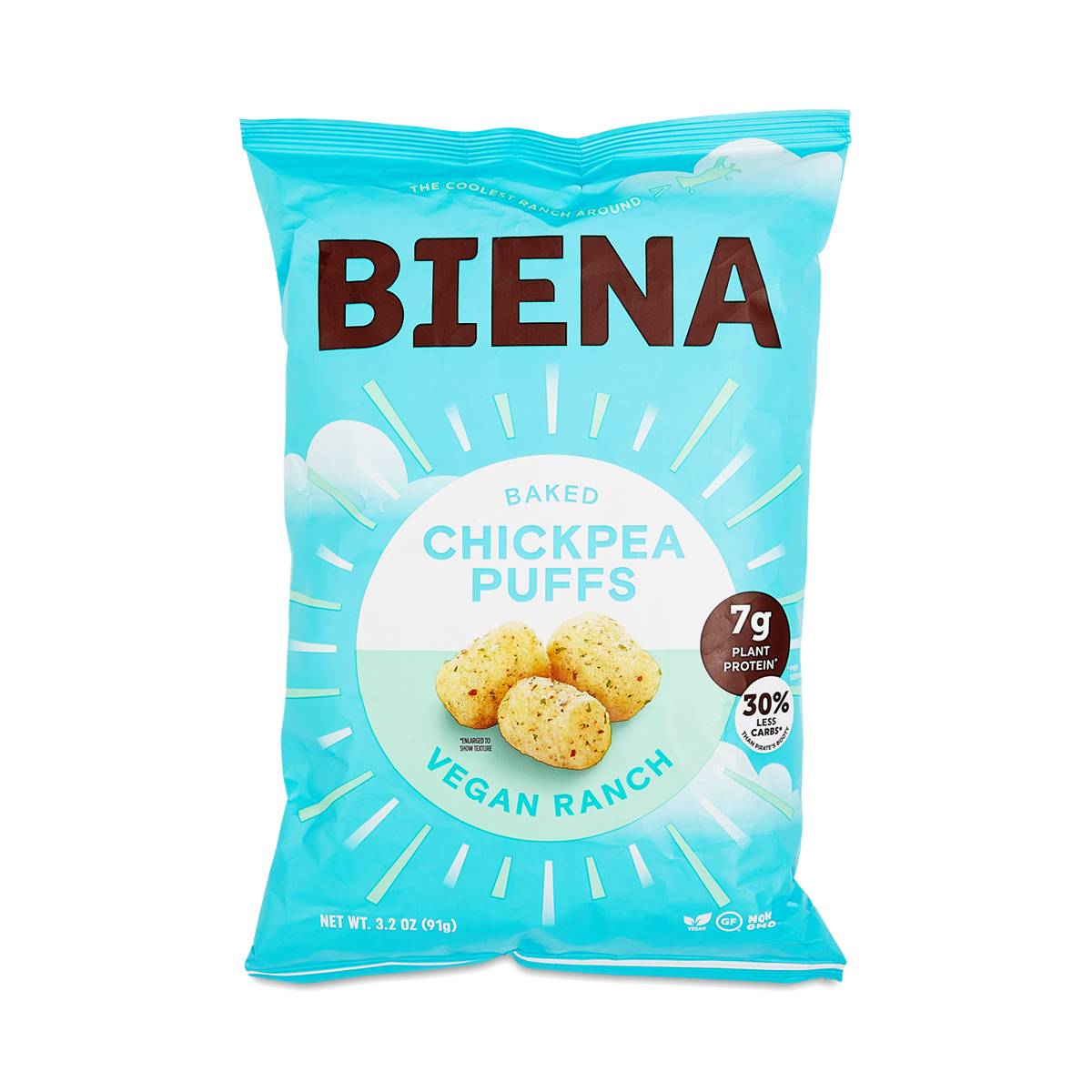 Biena Baked Chickpea Puffs, Vegan Ranch Thrive Market