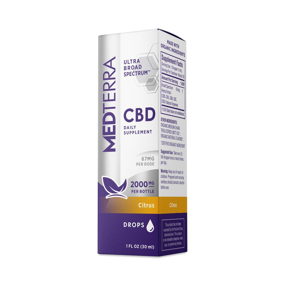 Broad Spectrum Citrus CBD Extract, 67mg