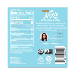 Organic Zero Sugar Soda, Cream Soda