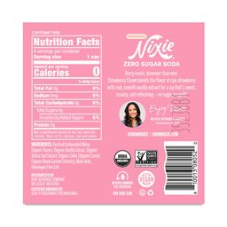Organic Zero Sugar Soda, Strawberry Cream
