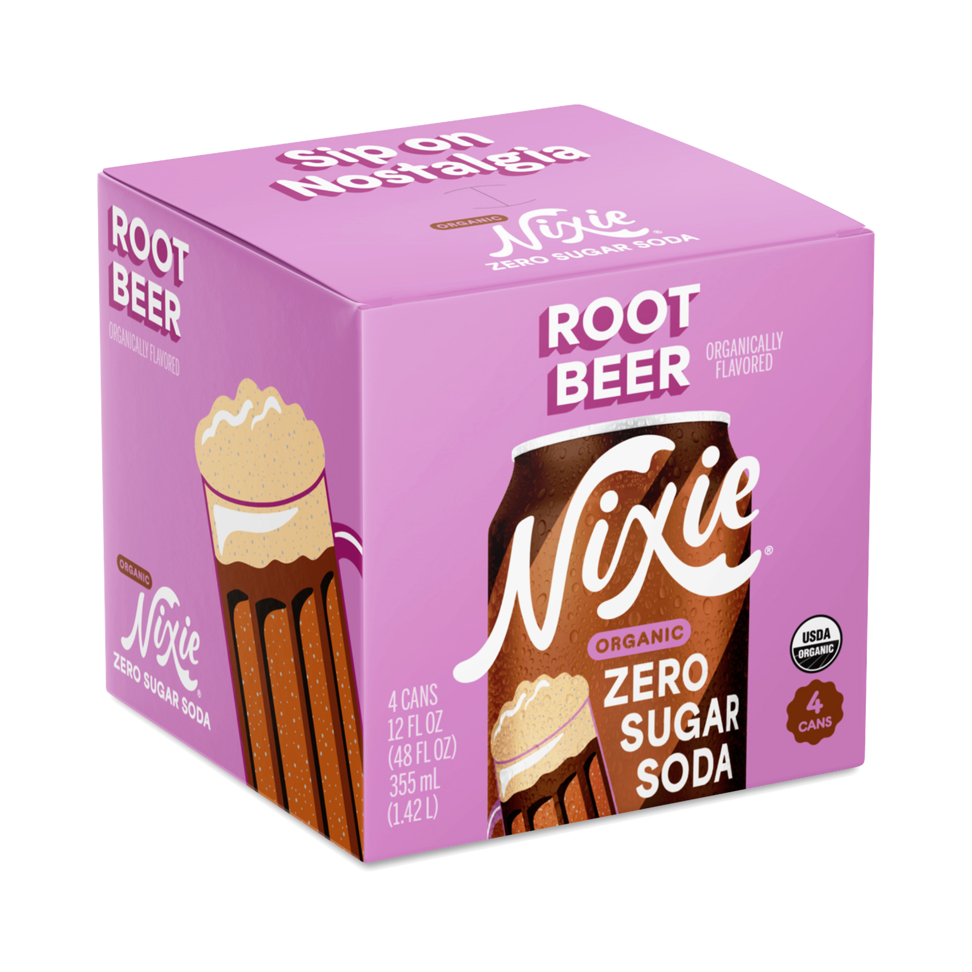 Nixie Organic Zero Sugar Soda, Root Beer | Thrive Market
