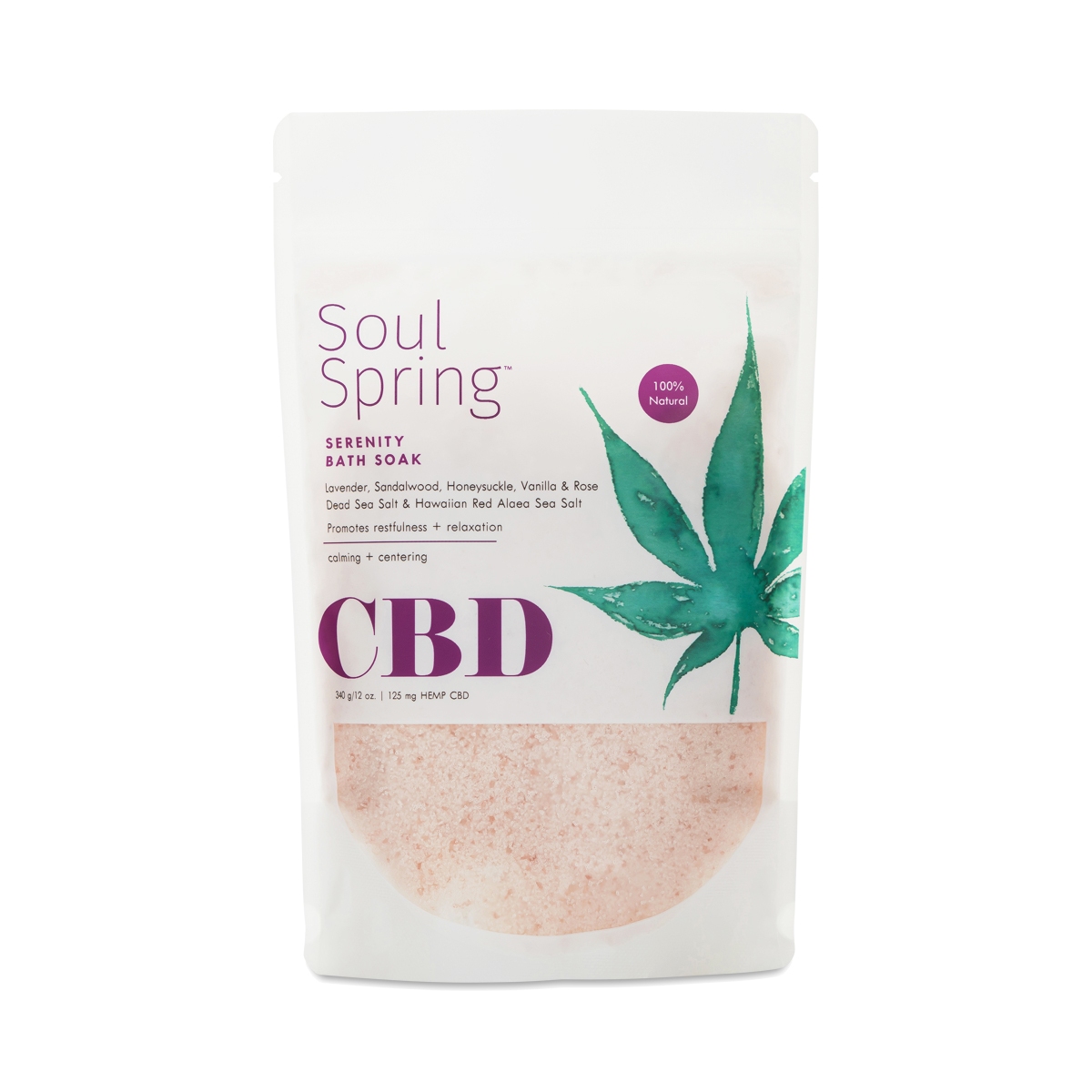 SoulSpring Serenity CBD Bath Soak, 125 mg | Thrive Market