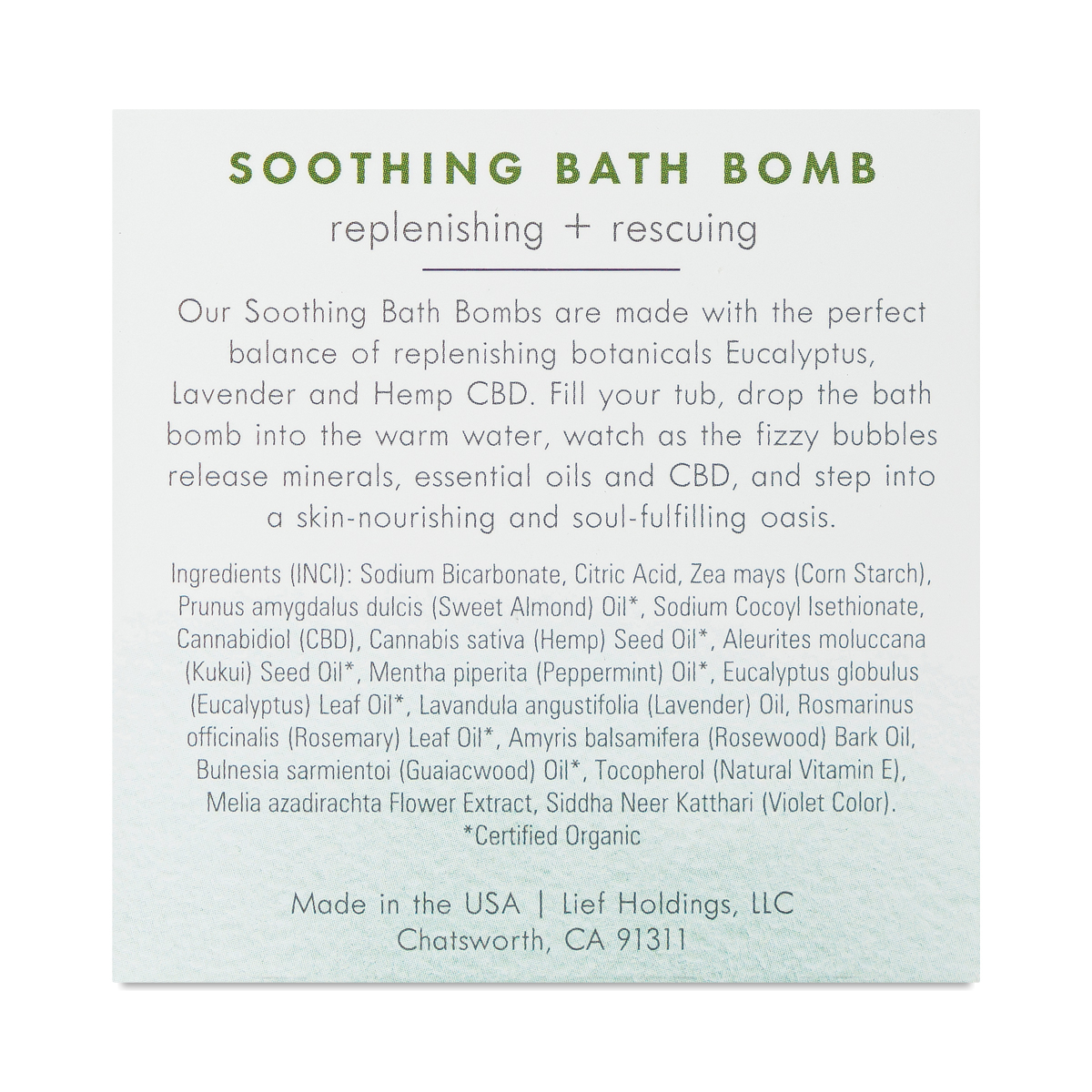 SoulSpring Soothing CBD Bath Bomb, 75 mg Thrive Market