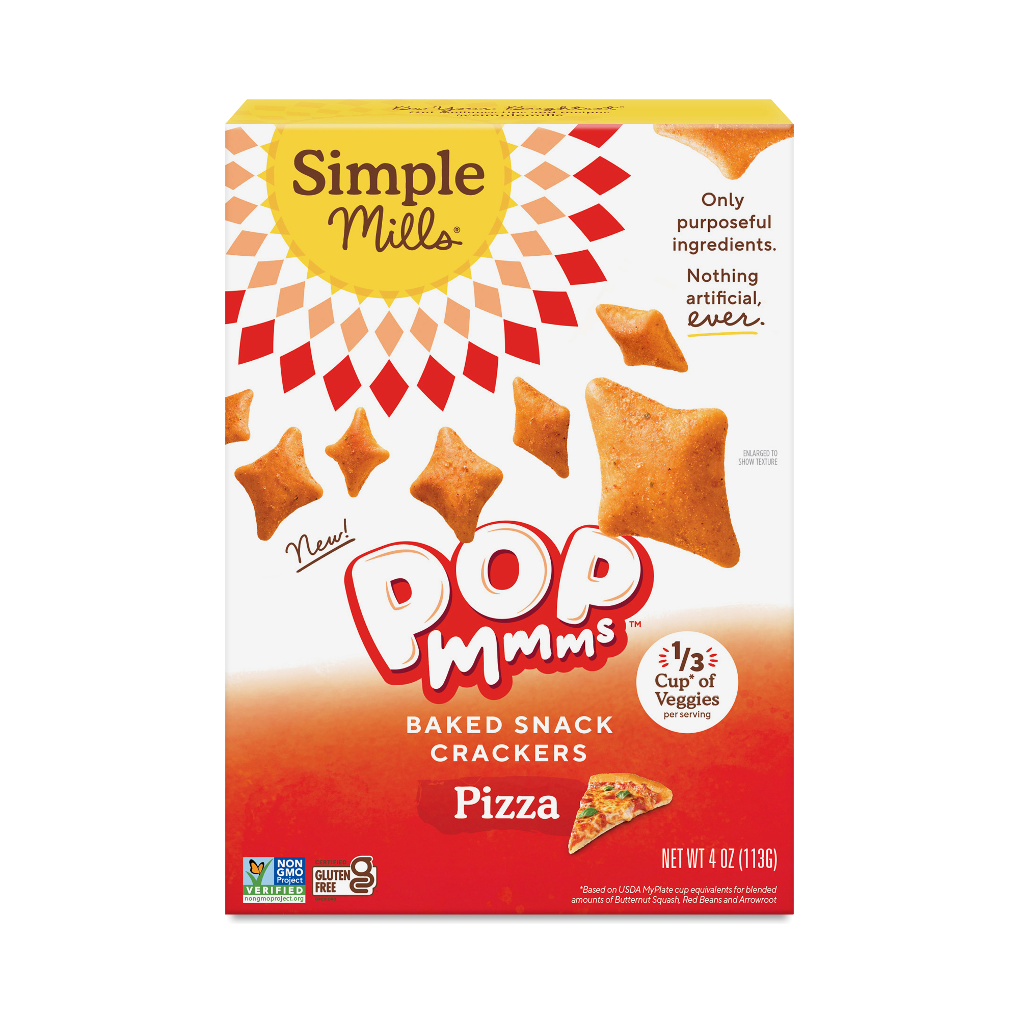 Simple Mills Pop Mmms Baked Snack Crackers, Pizza Thrive Market