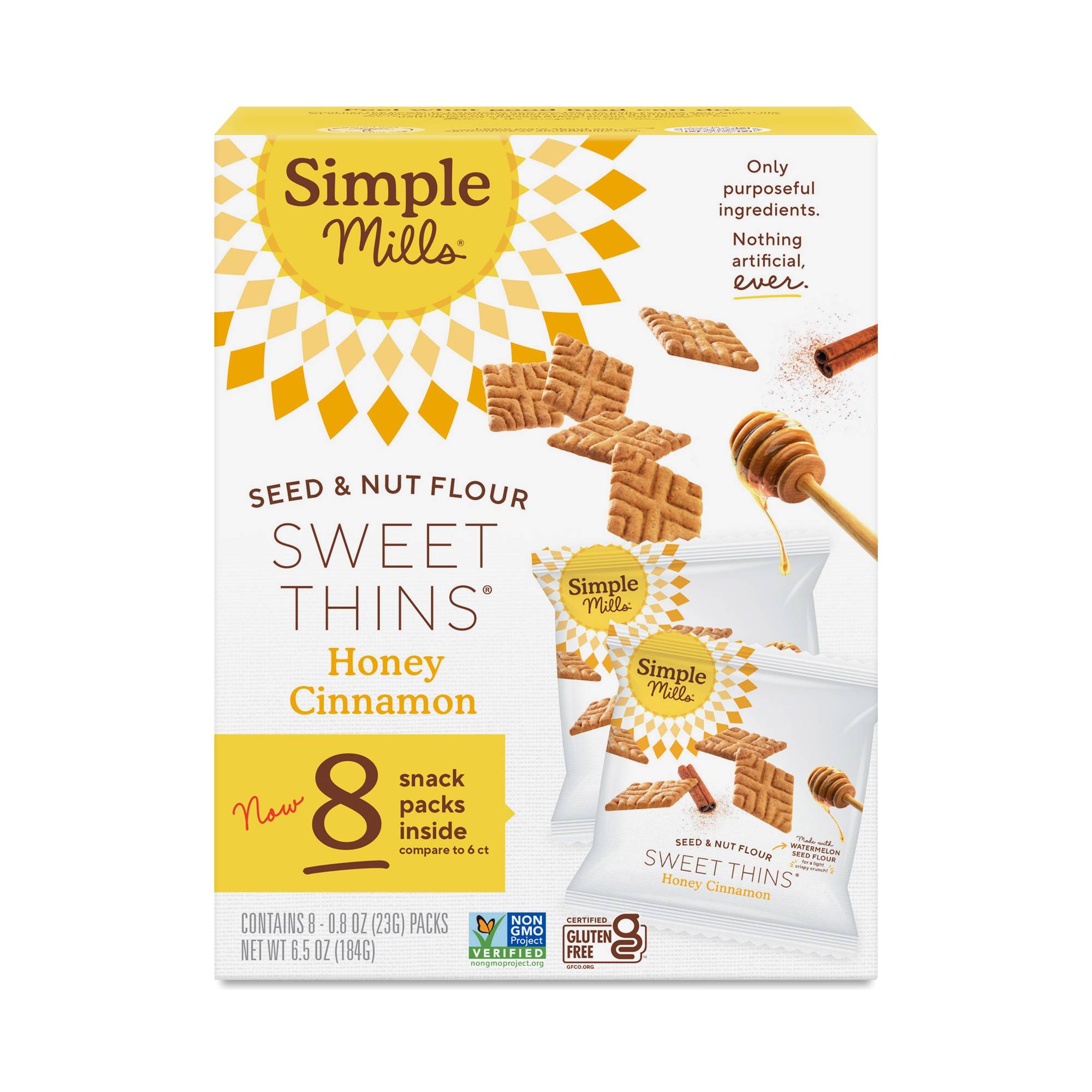 Sweet Thins, Honey Cinnamon, Snack Pack