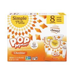 Pop Mmms Baked Snack Crackers, Cheddar, Snack Packs