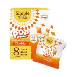 Pop Mmms Baked Snack Crackers, Cheddar, Snack Packs