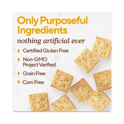Almond Flour Crackers, Parmesan Garlic