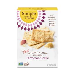 Almond Flour Crackers, Parmesan Garlic